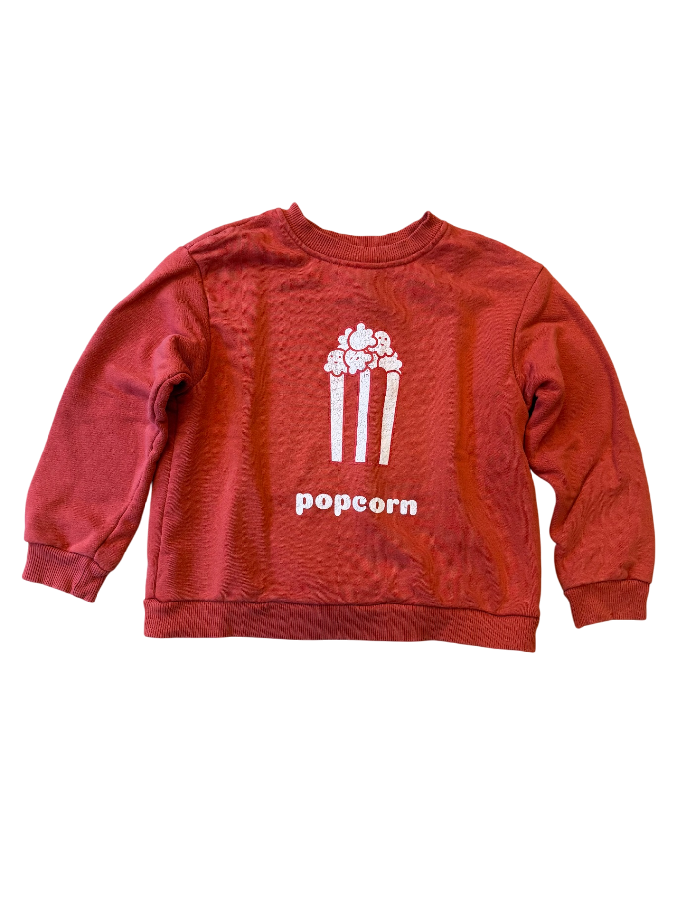 Sweatshirt "Popcorn" Rot Gr.128 | Kids on the Moon