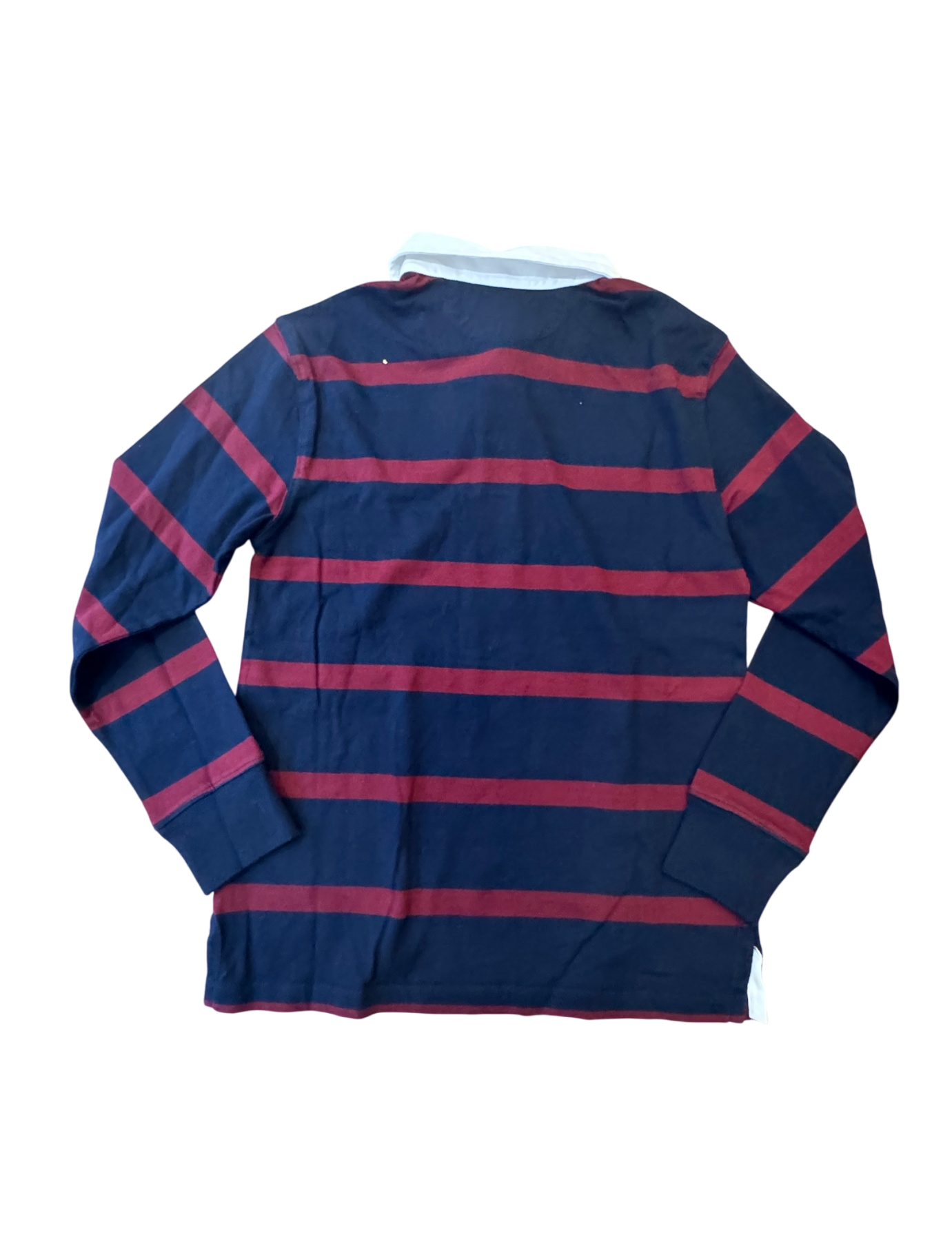 Langarmshirt Dunkelblau, Bordeaux, weißer Kragen Gr.146 | Polo Ralph Lauren