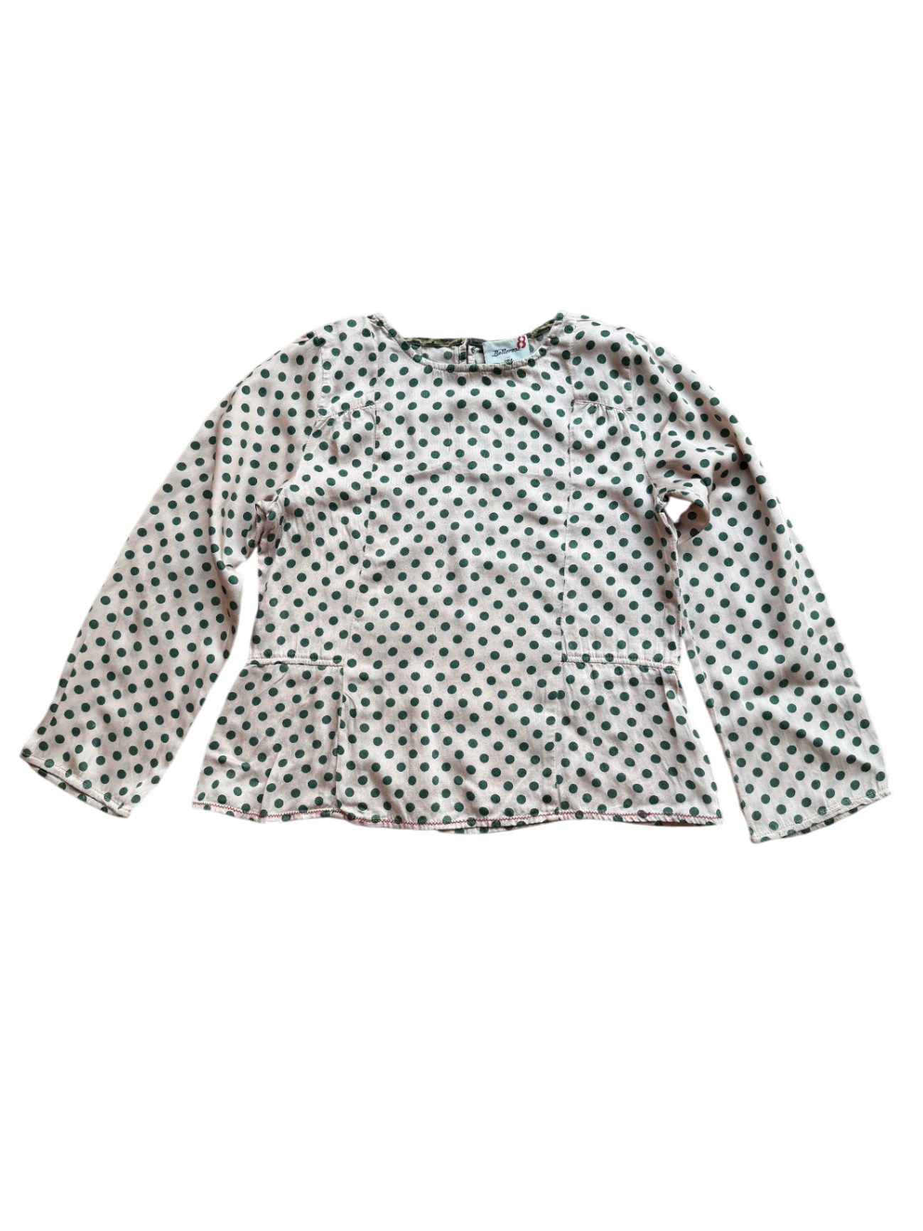 Bluse Rosé mit grünen Punkten Gr.128 | Bellerose