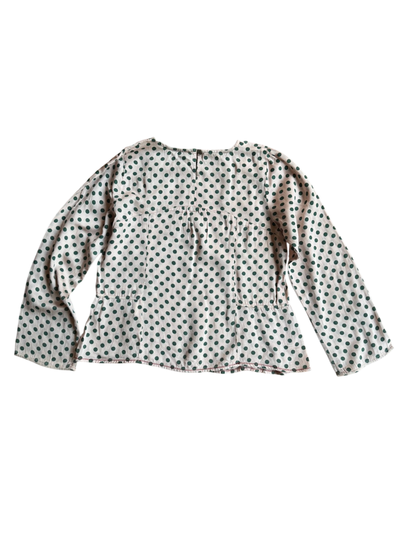 Bluse Rosé mit grünen Punkten Gr.128 | Bellerose