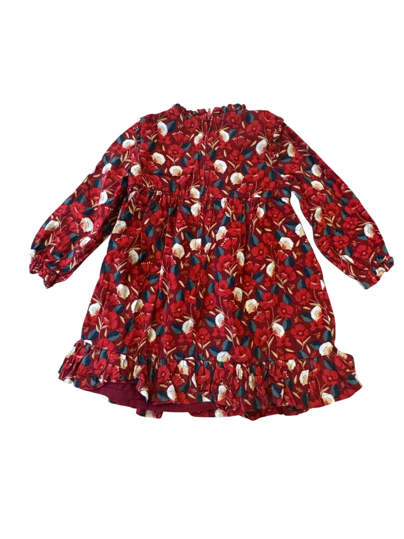 Kleid Rot mit Blumendruck Gr.92 | Sergent Major