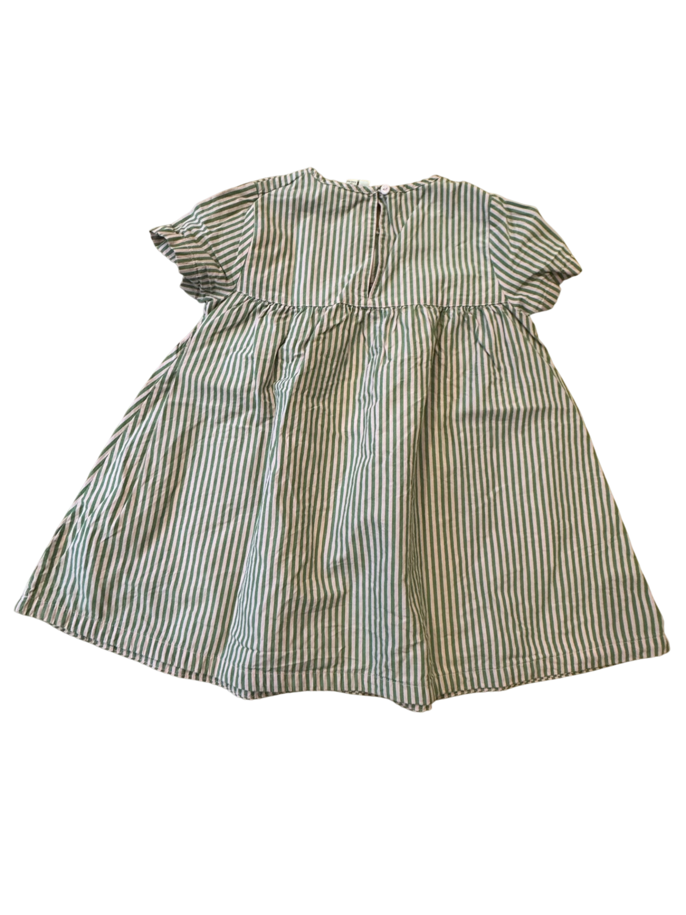Kleid grün/rosa gestreift Gr.104 | Arket