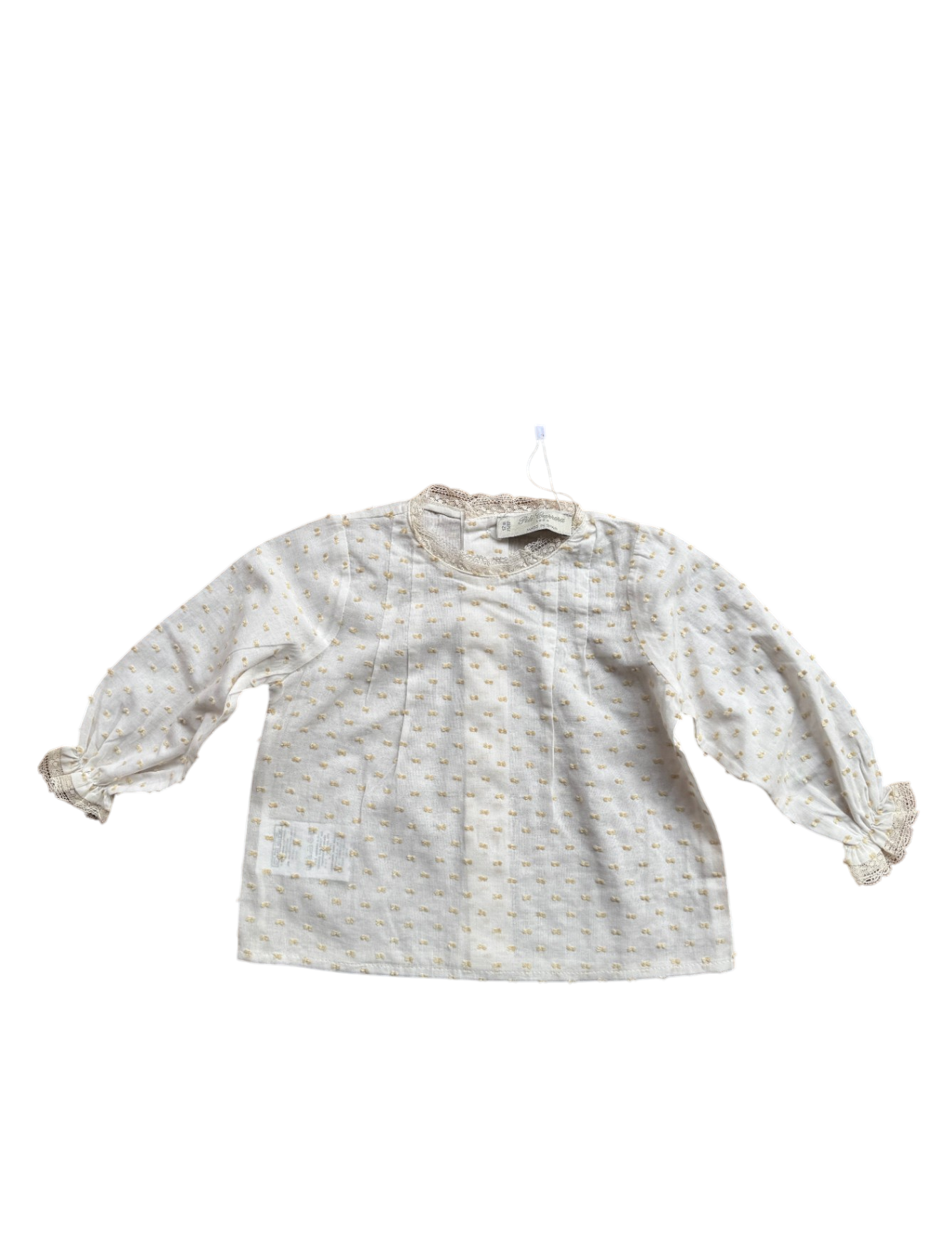 Bluse Beige mit pastellfarbenen Punkten Gr.74 | Pili Carrera