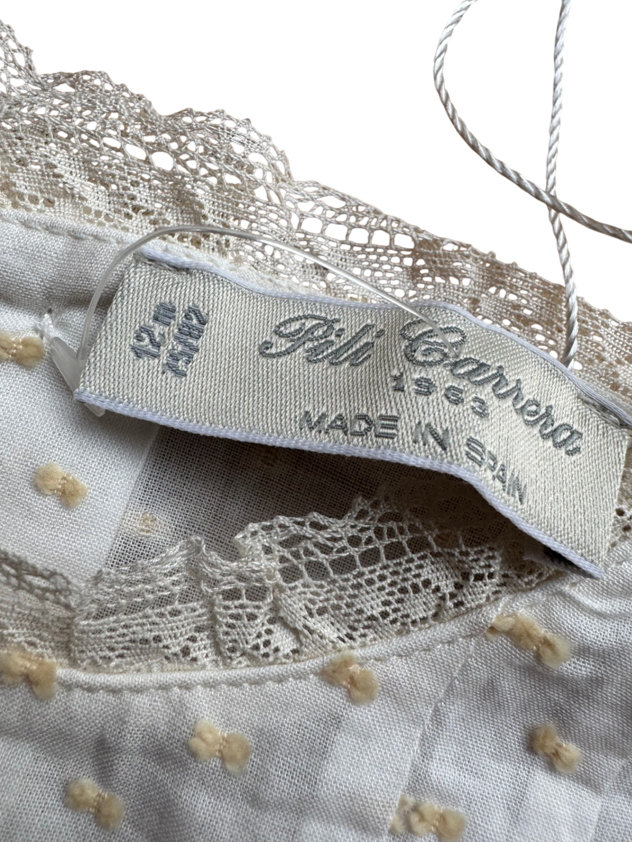 Bluse Beige mit pastellfarbenen Punkten Gr.74 | Pili Carrera