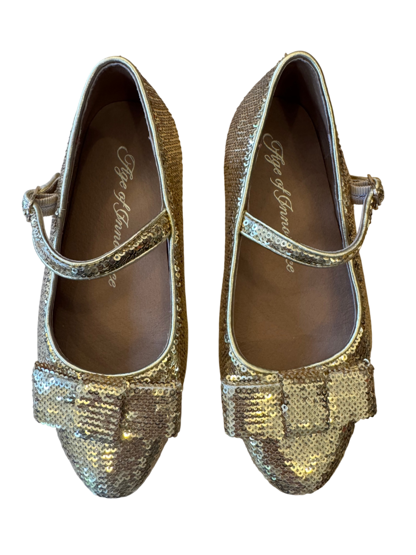 Ellen Sequins Mary Janes mit Gold Pailletten Gr.30 | Age of Innocence