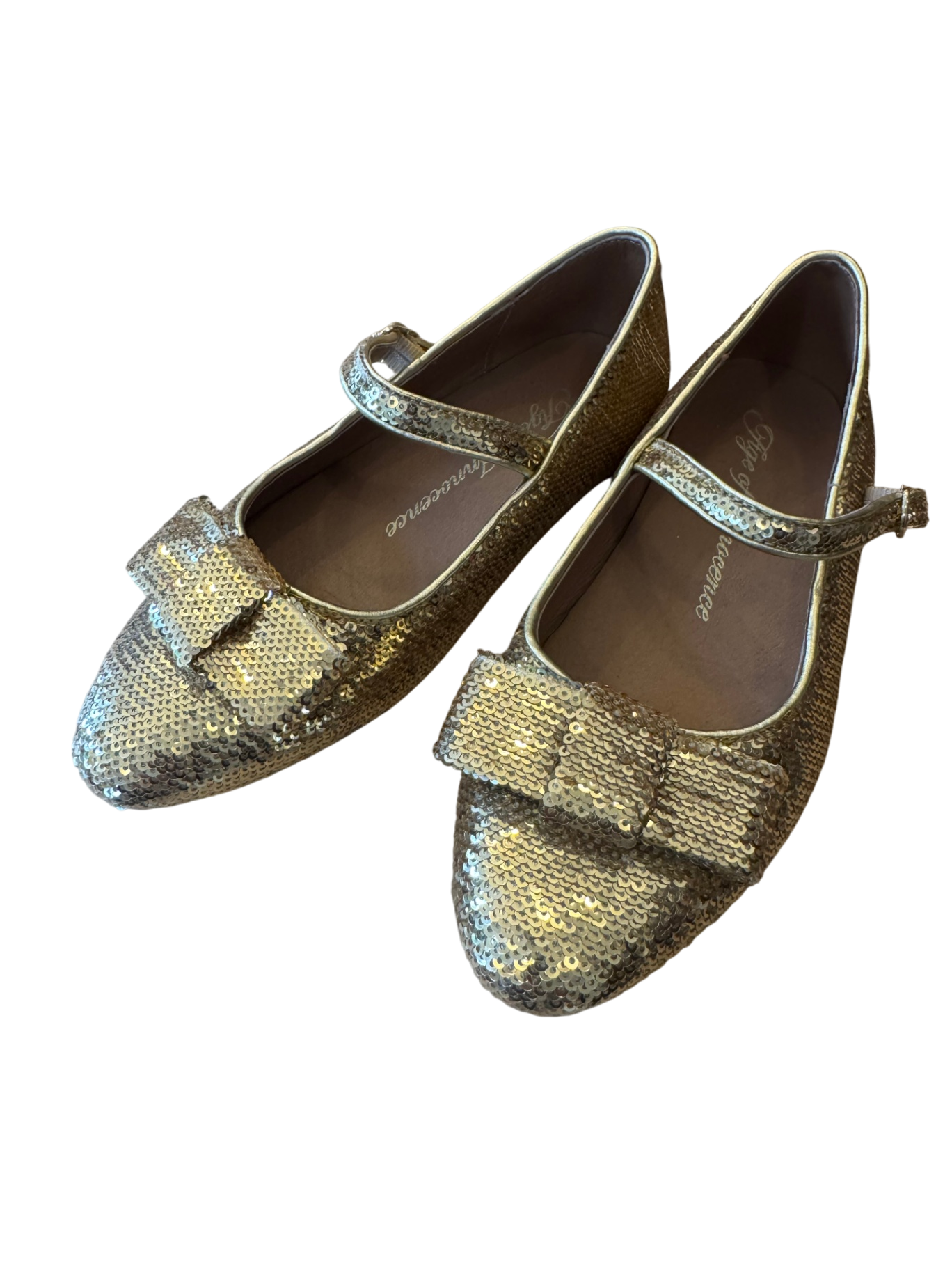 Ellen Sequins Mary Janes mit Gold Pailletten Gr.30 | Age of Innocence