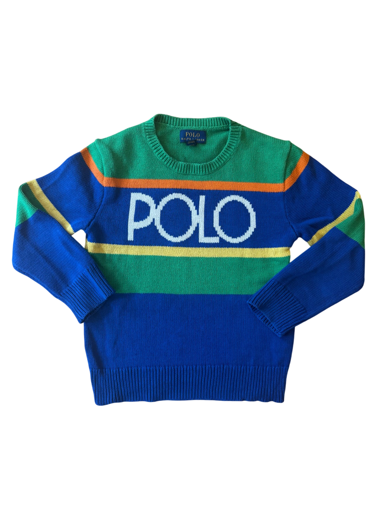 Pullover Mehrfarbig (Blau, Grün, Orange, Gelb) Gr.116 | Polo Ralph Lauren