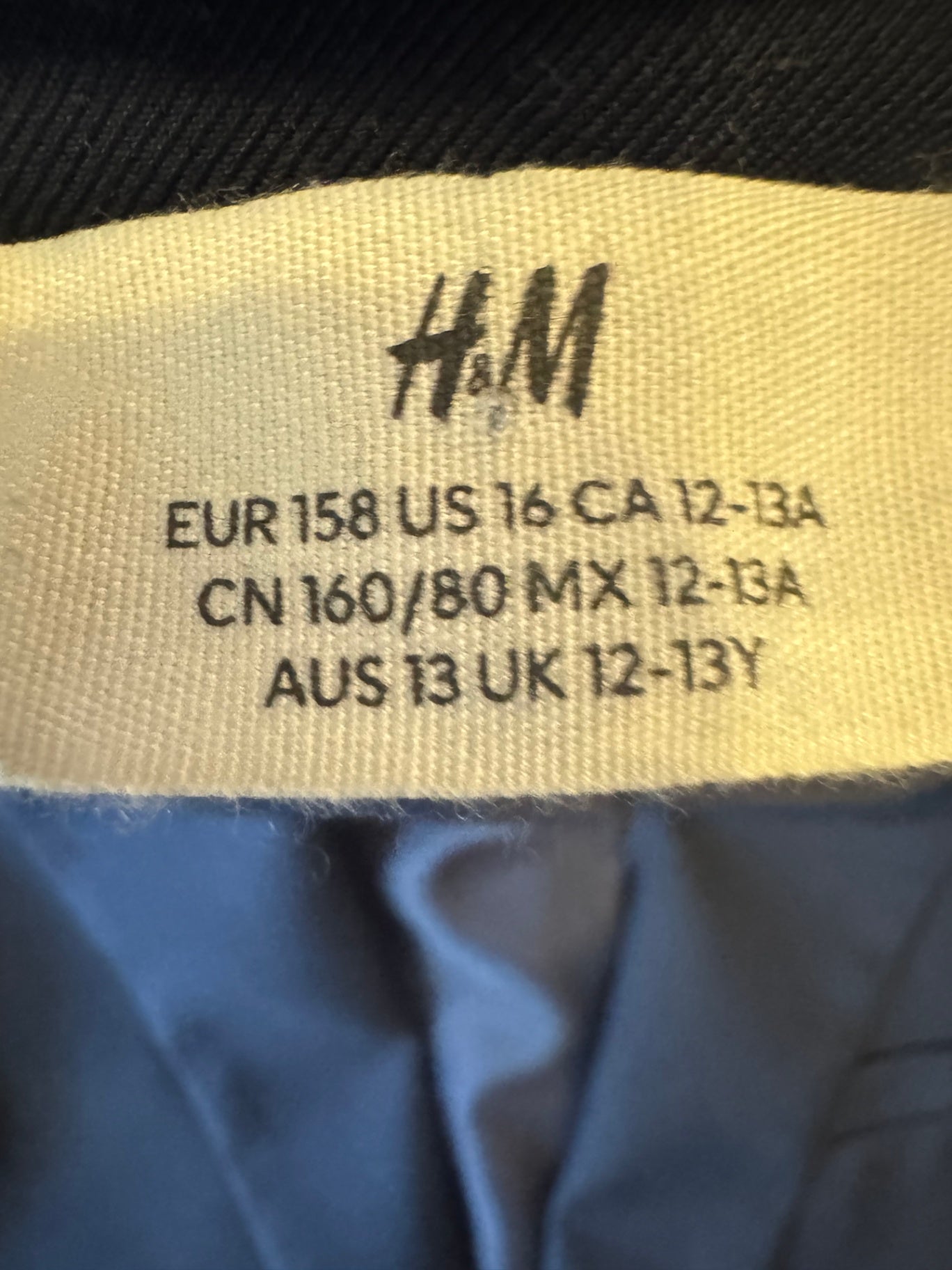 Anzug (Jackett & Hose) Dunkelblau Gr.158 | H&M