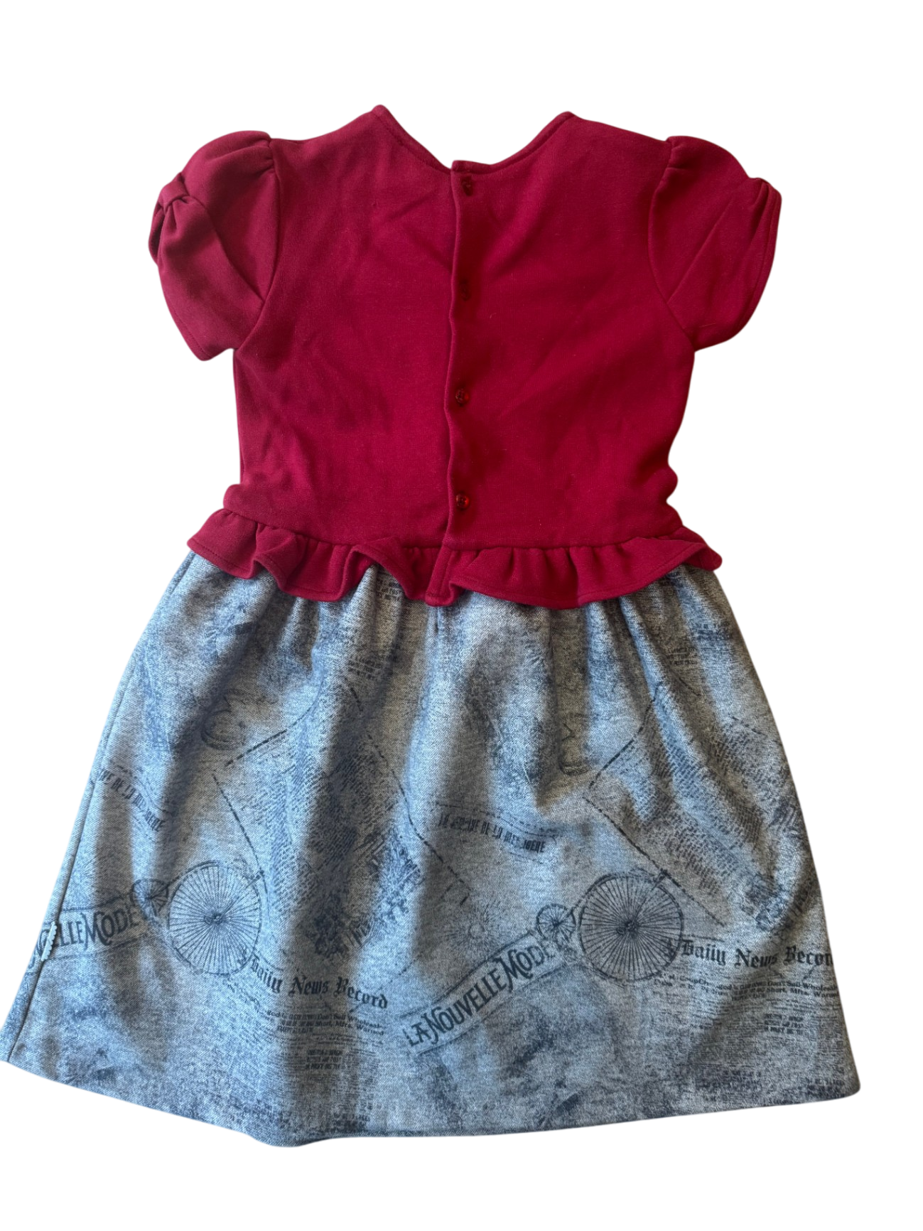Kleid Rot, Grau Gr.116 | tutto piccolo