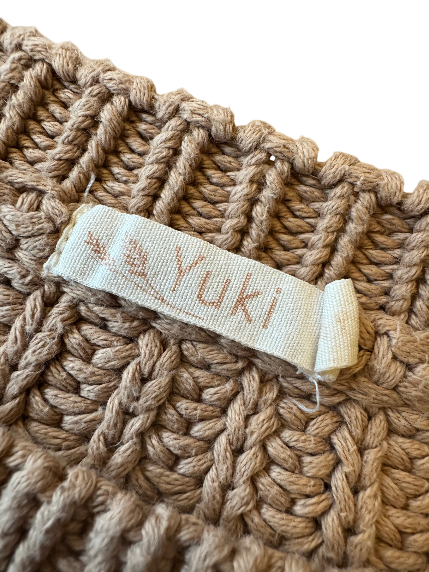 Pullover Grobstrick Hellbraun Gr.110 | Yuki