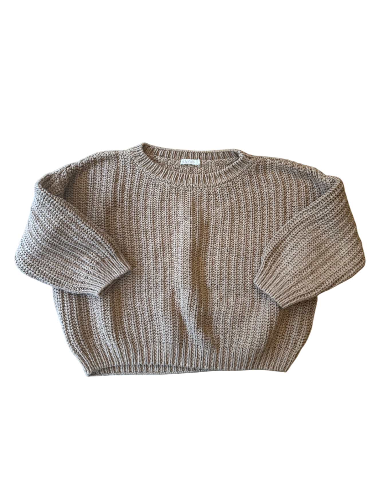 Pullover Grobstrick Hellbraun Gr.110 | Yuki