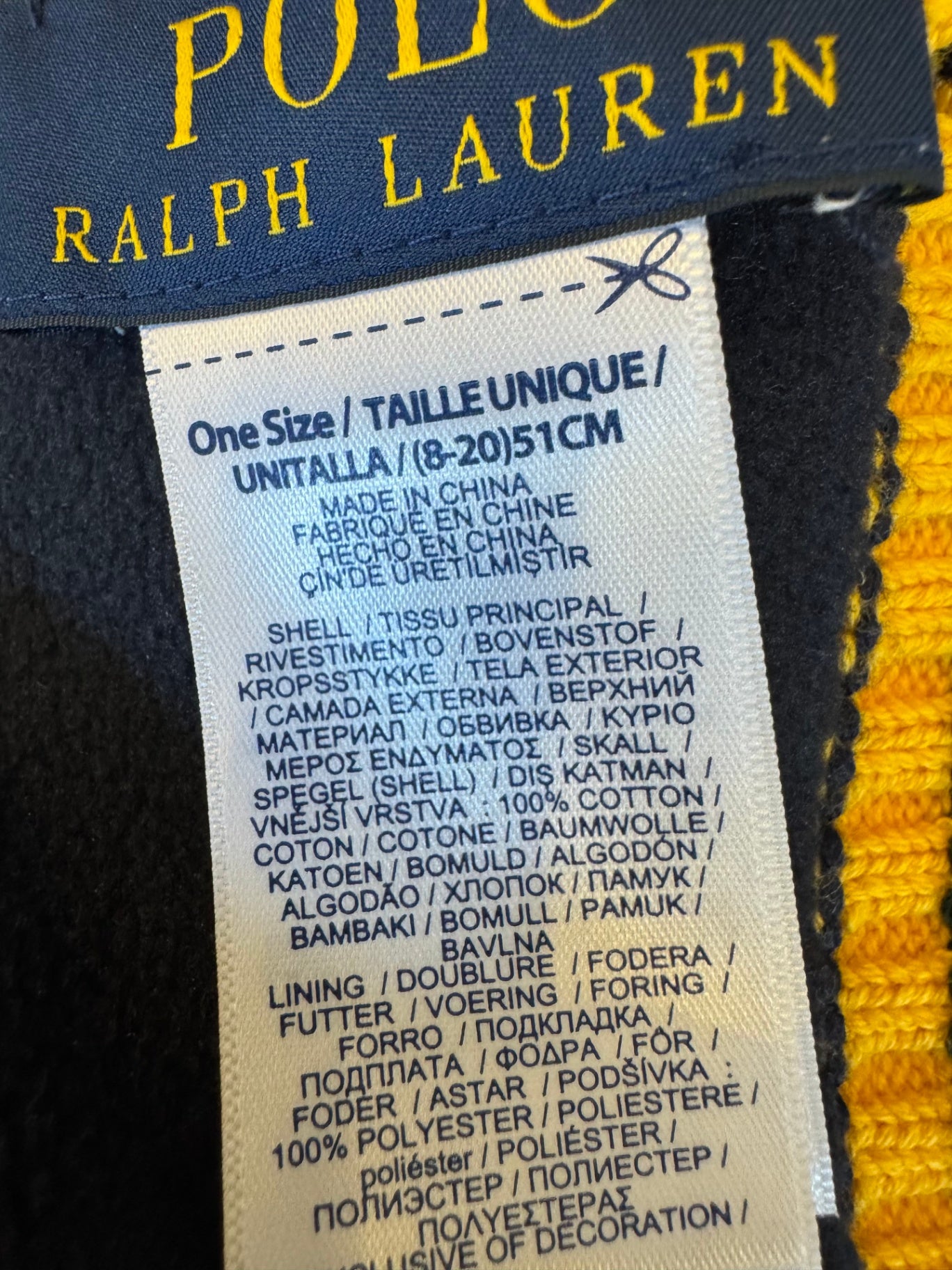 Gestrickte Mütze Beanie dunkelblau Gr.51cm | Ralph Lauren