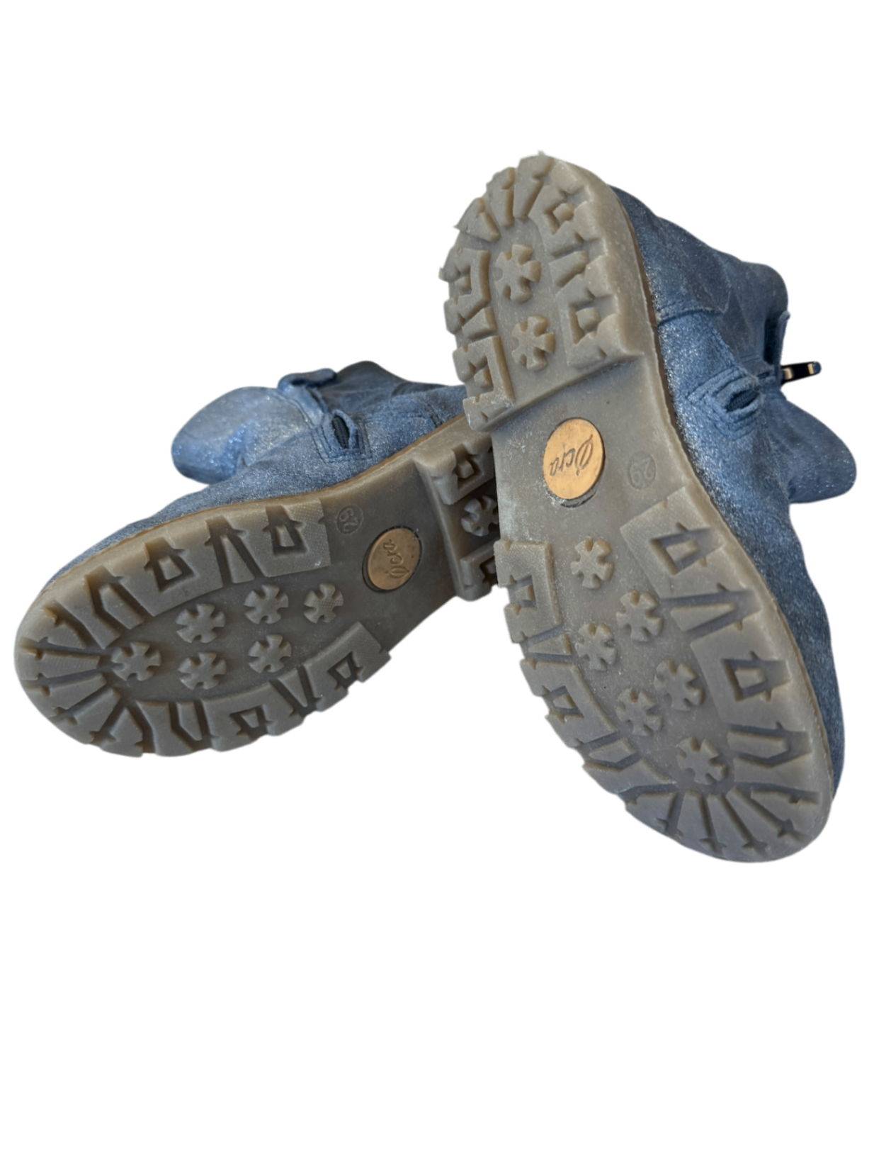 Winterstiefel gefüttert Blau mit Glitzer Gr.29 | Ocra