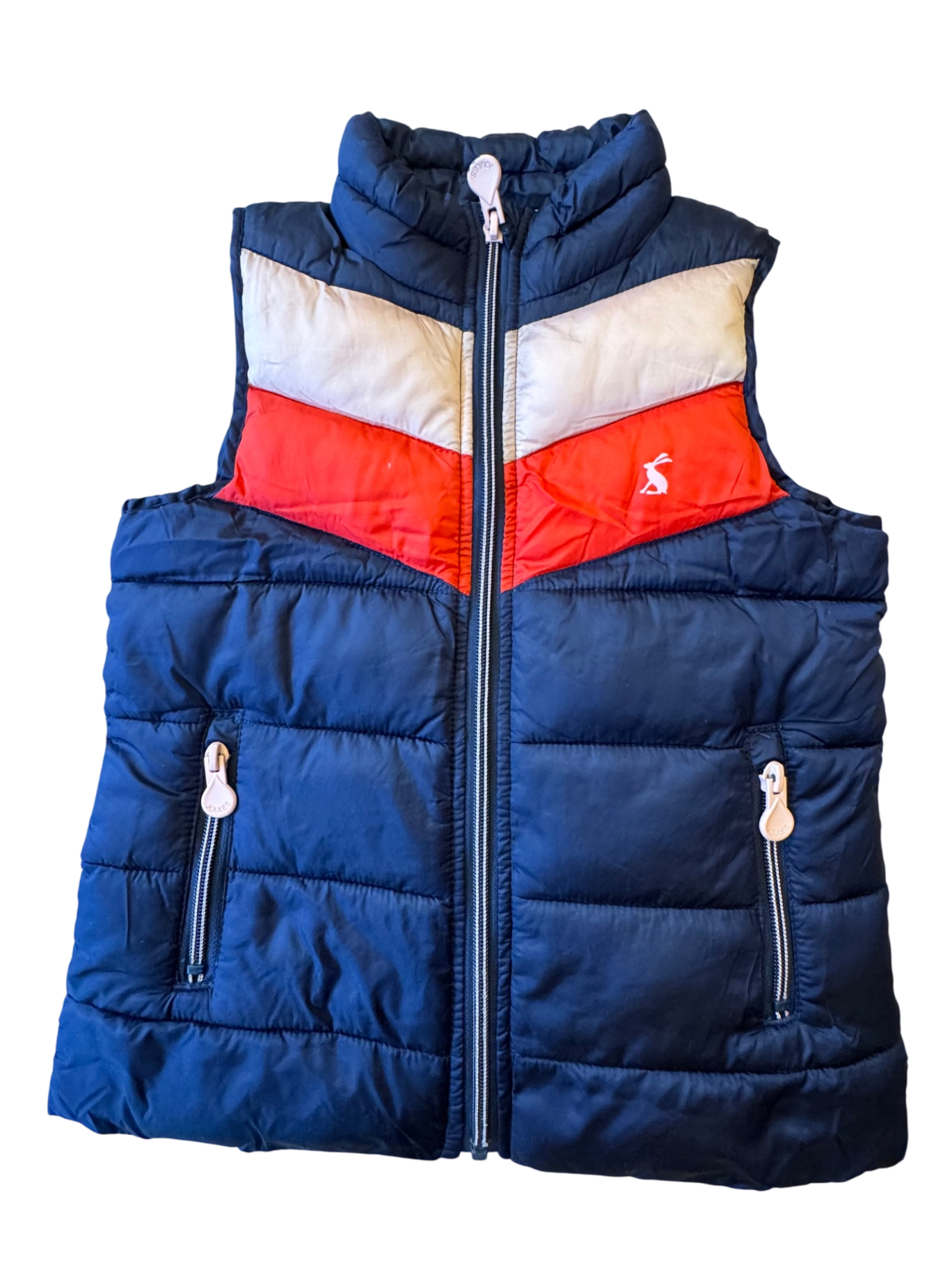 Weste wattiert Dunkelblau, Rot, Beige Gr.110 | Tom Joules