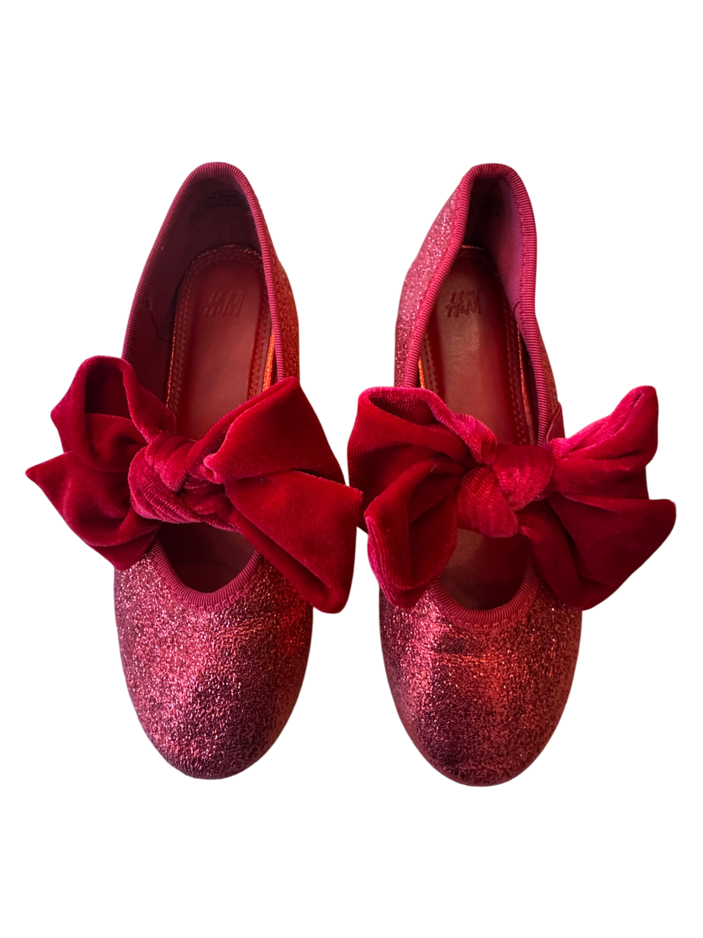Mary Janes Ballerina Mädchen Rot Glitzer Gr.30 | H&M