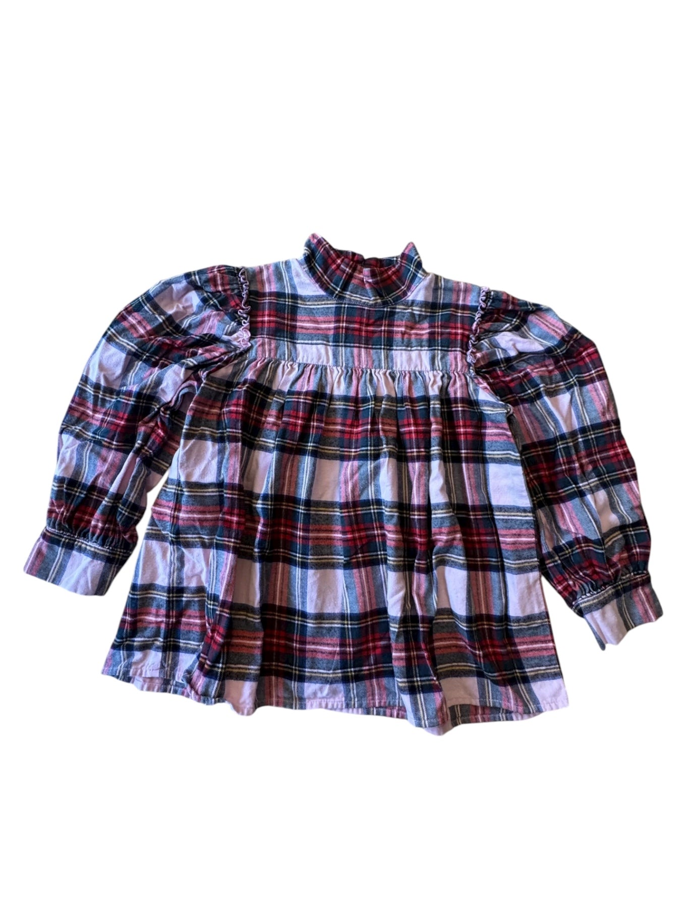 Bluse Mädchen Rot kariert Gr.128 | Morley