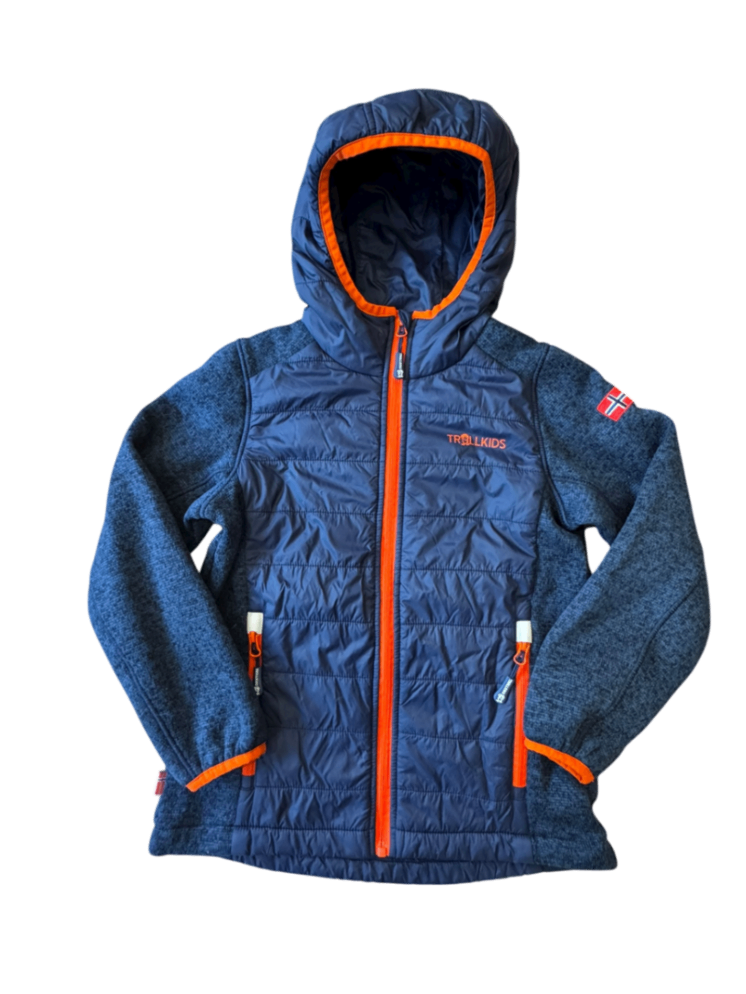 Funktionsjacke Mädchen Blau gemustert und uni Gr.140 | TROLLKIDS