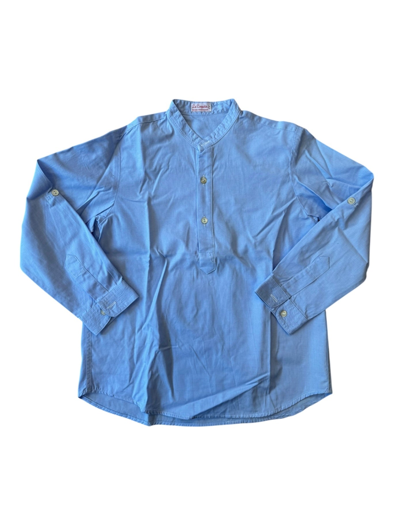 Hemd kragenlos Hellblau Gr.128 | La Coqueta