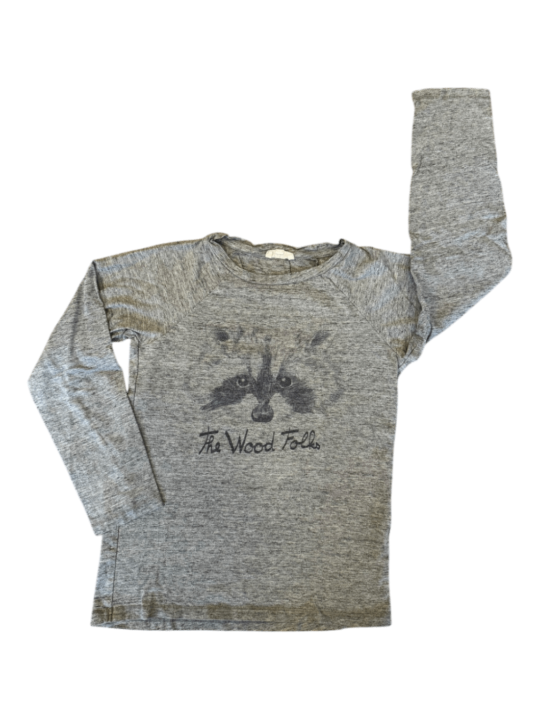 Langarmshirt Grau "The wood Folks" Gr.128 | Hundred Pieces