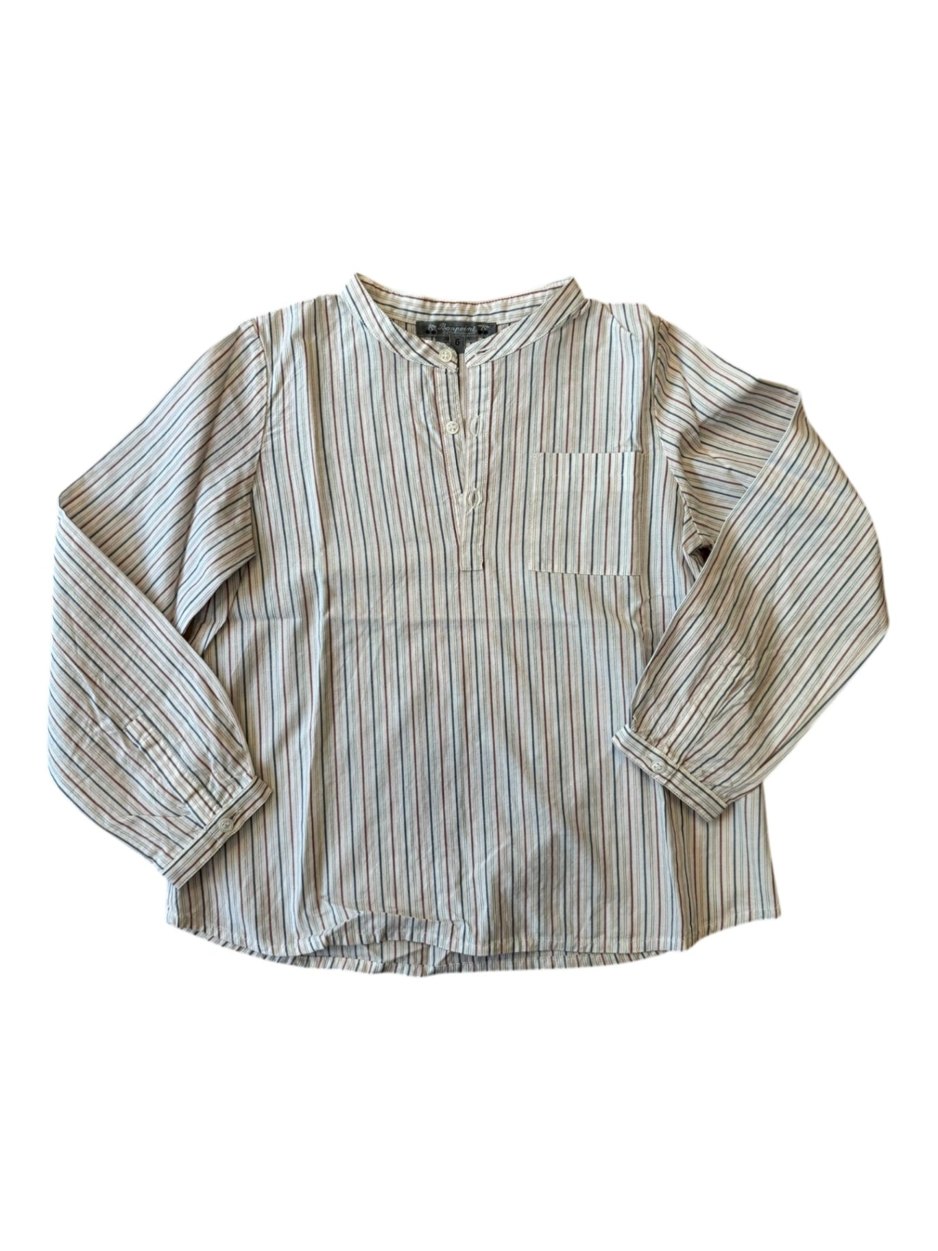 Bluse rot-blau gestreift Gr.128 | Bonpoint