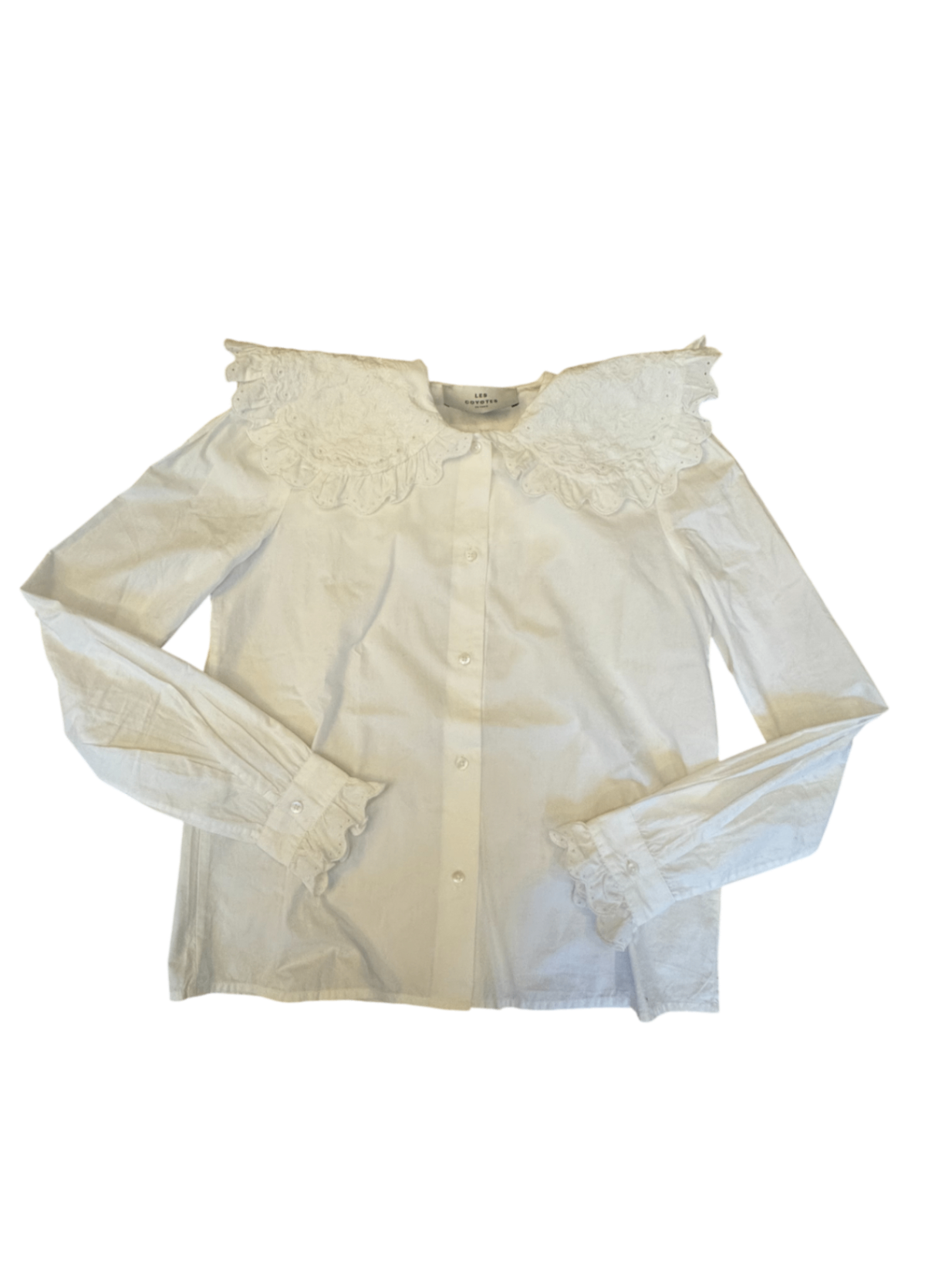 Bluse Weiß mit Spitzenkragen Gr.14 | Les Coyotes de Paris