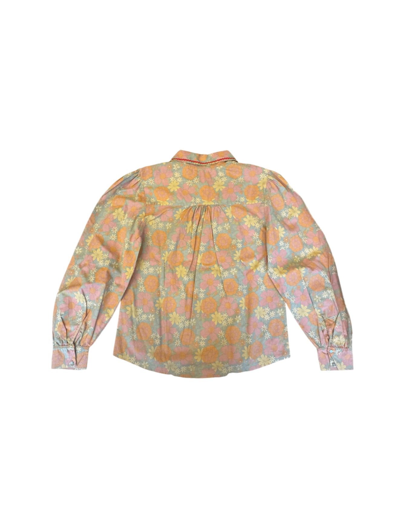 Bluse Pastellfarben mit floralem Muster Gr.14 | Long Live The Queen