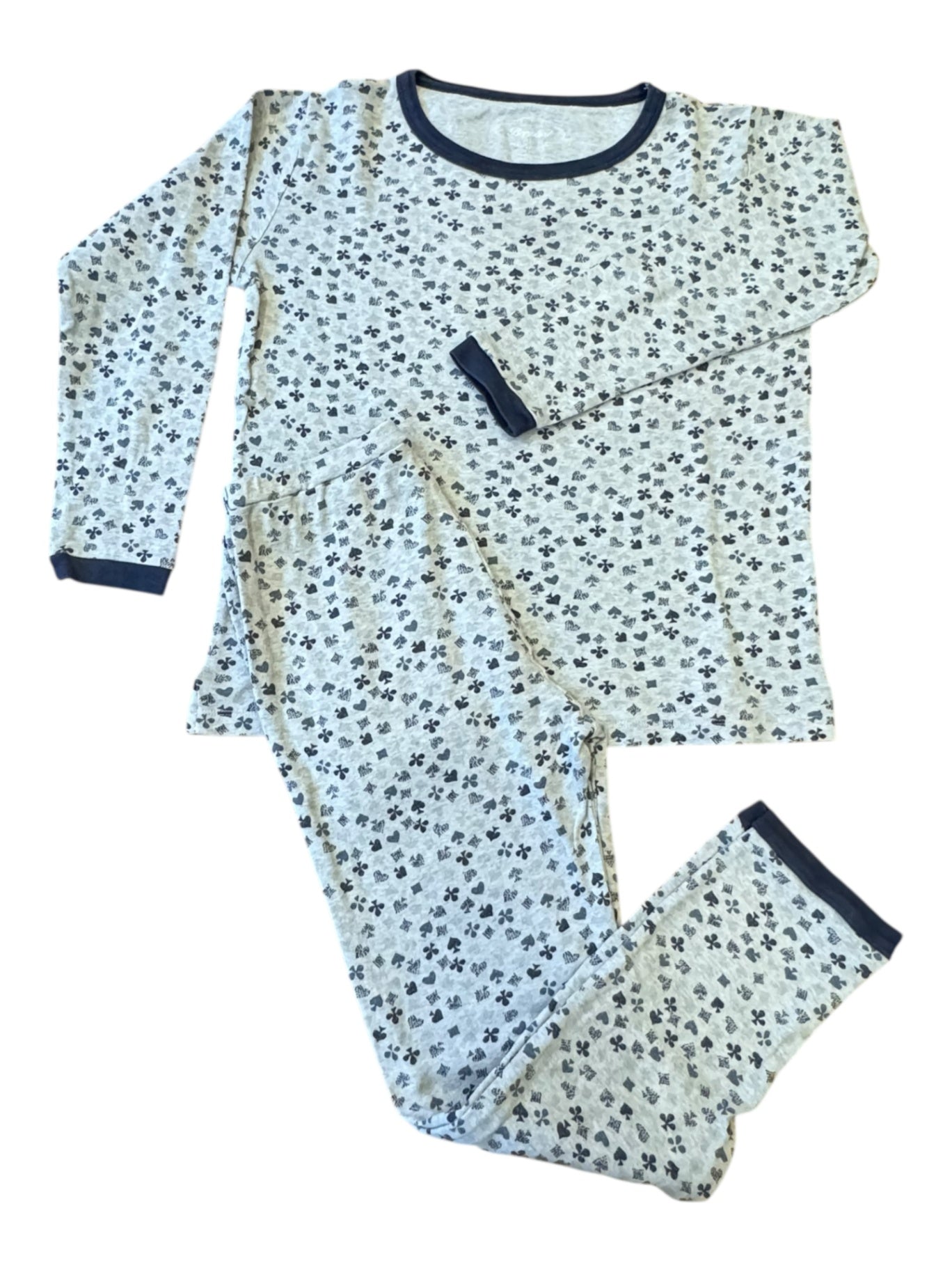 Pyjama Grau mit blauem Muster Gr.10 | Bonpoint