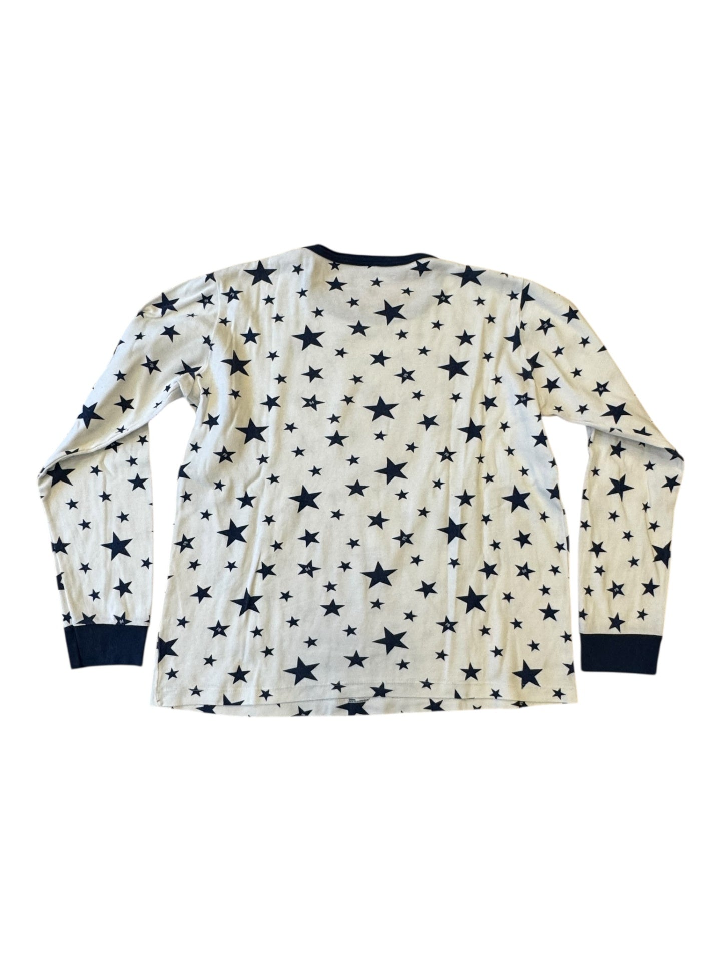 Pyjama 2-teilig Weiß mit blauen Sternen Gr.140 | Petit Bateau