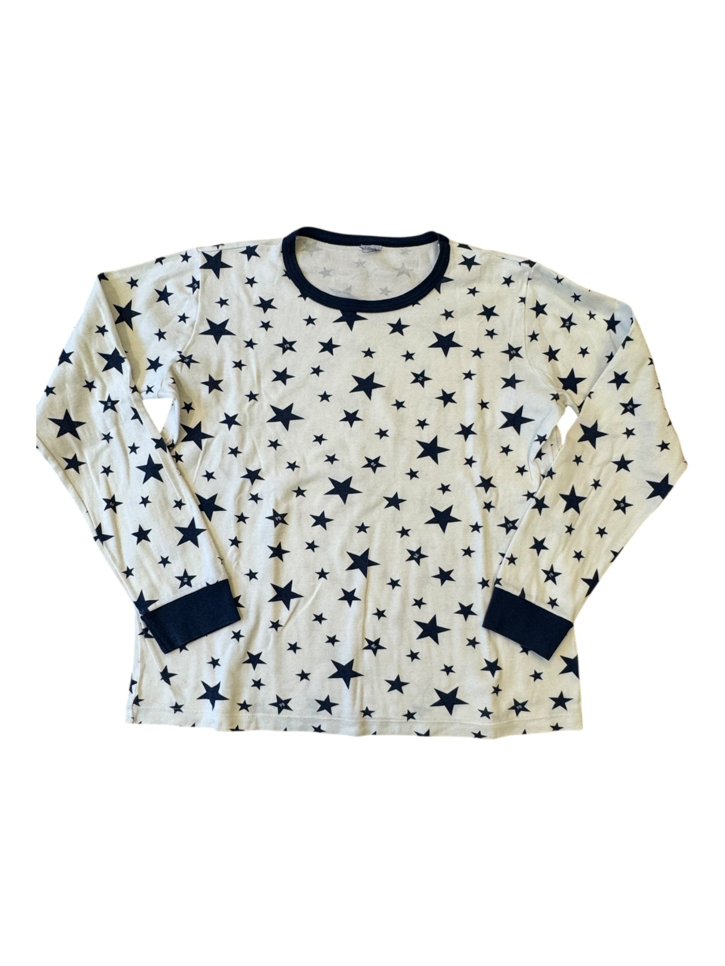 Pyjama 2-teilig Weiß mit blauen Sternen Gr.140 | Petit Bateau