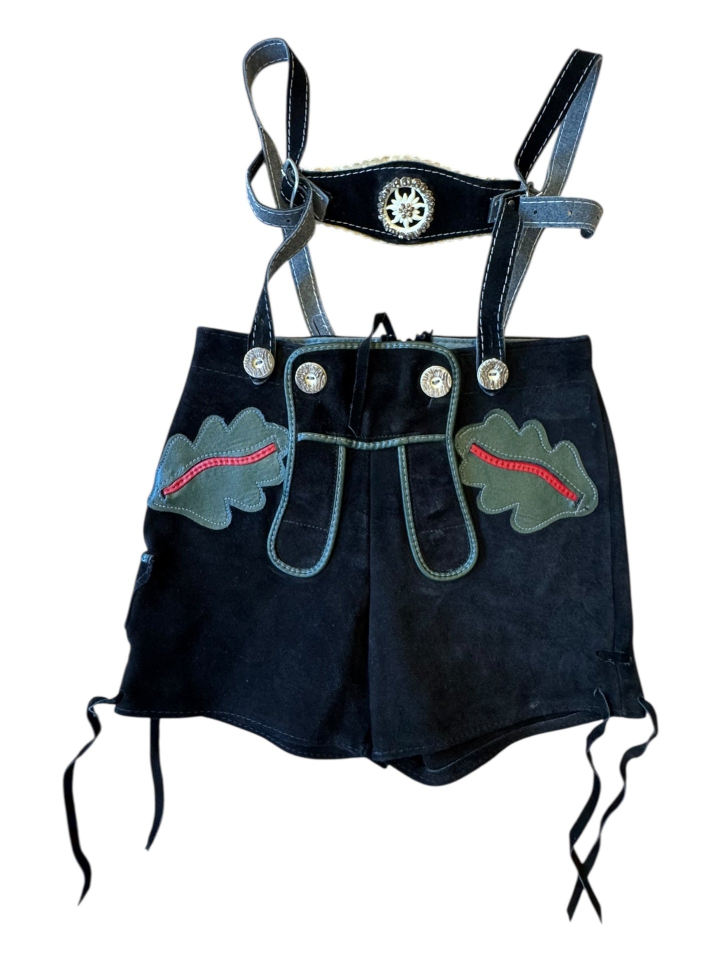 Lederhose Trachtenhose Schwarz Gr.98 | Marke unbekannt