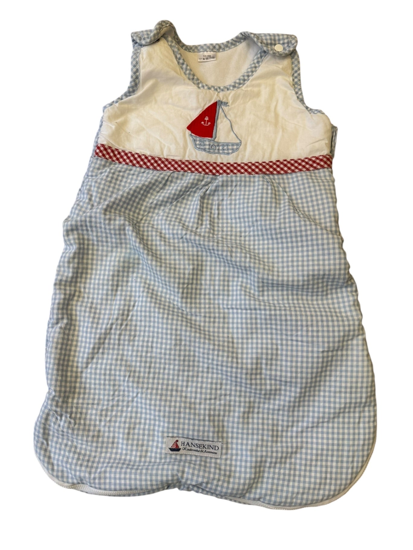 Schlafsack Blau, Weiß, Rot Gr.3-6m | Hansekind