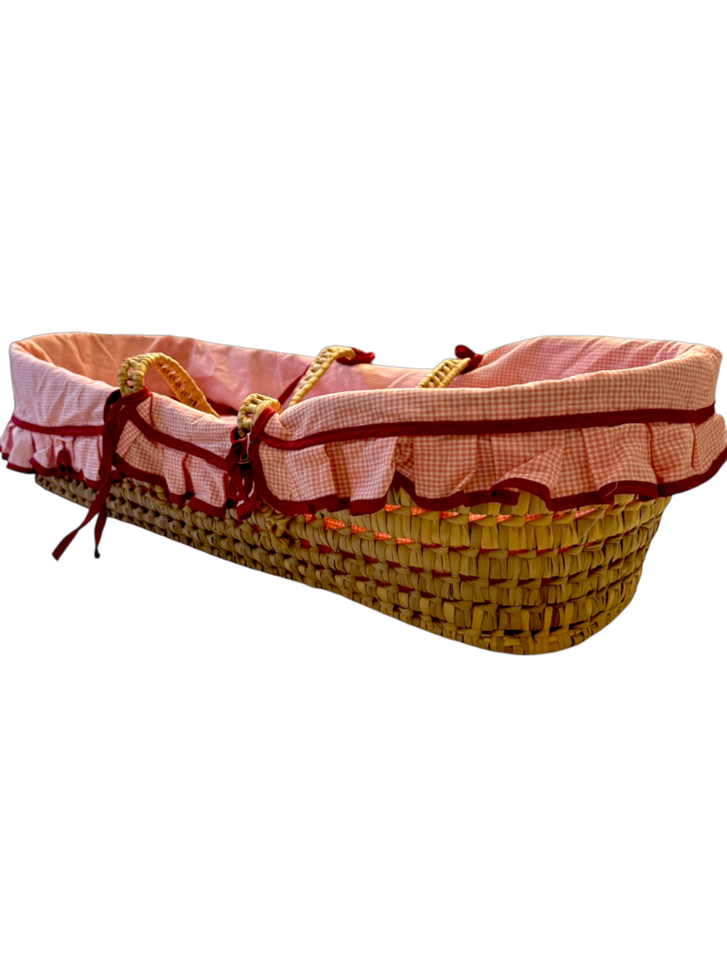 Puppenbett aus Weidengeflecht mit Stoffeinlage Gr.65*29*20 | Marke unbekannt