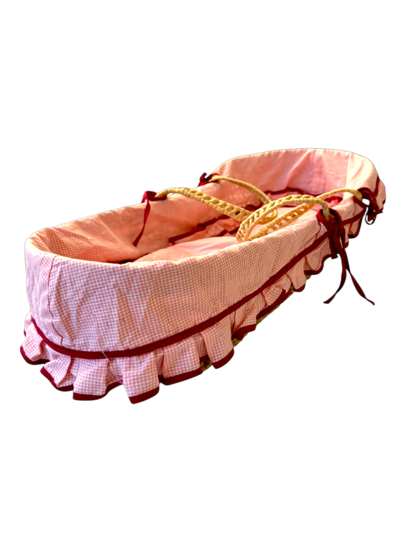 Puppenbett aus Weidengeflecht mit Stoffeinlage Gr.65*29*20 | Marke unbekannt