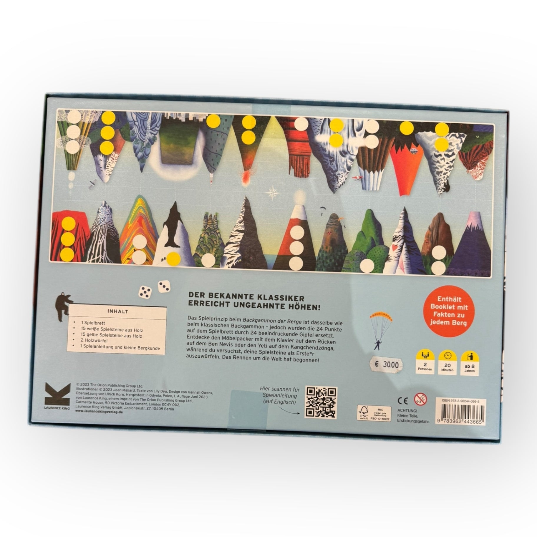Brettspiel "Backgammon der Berge" Bunt Gr. | Laurence King Verlag