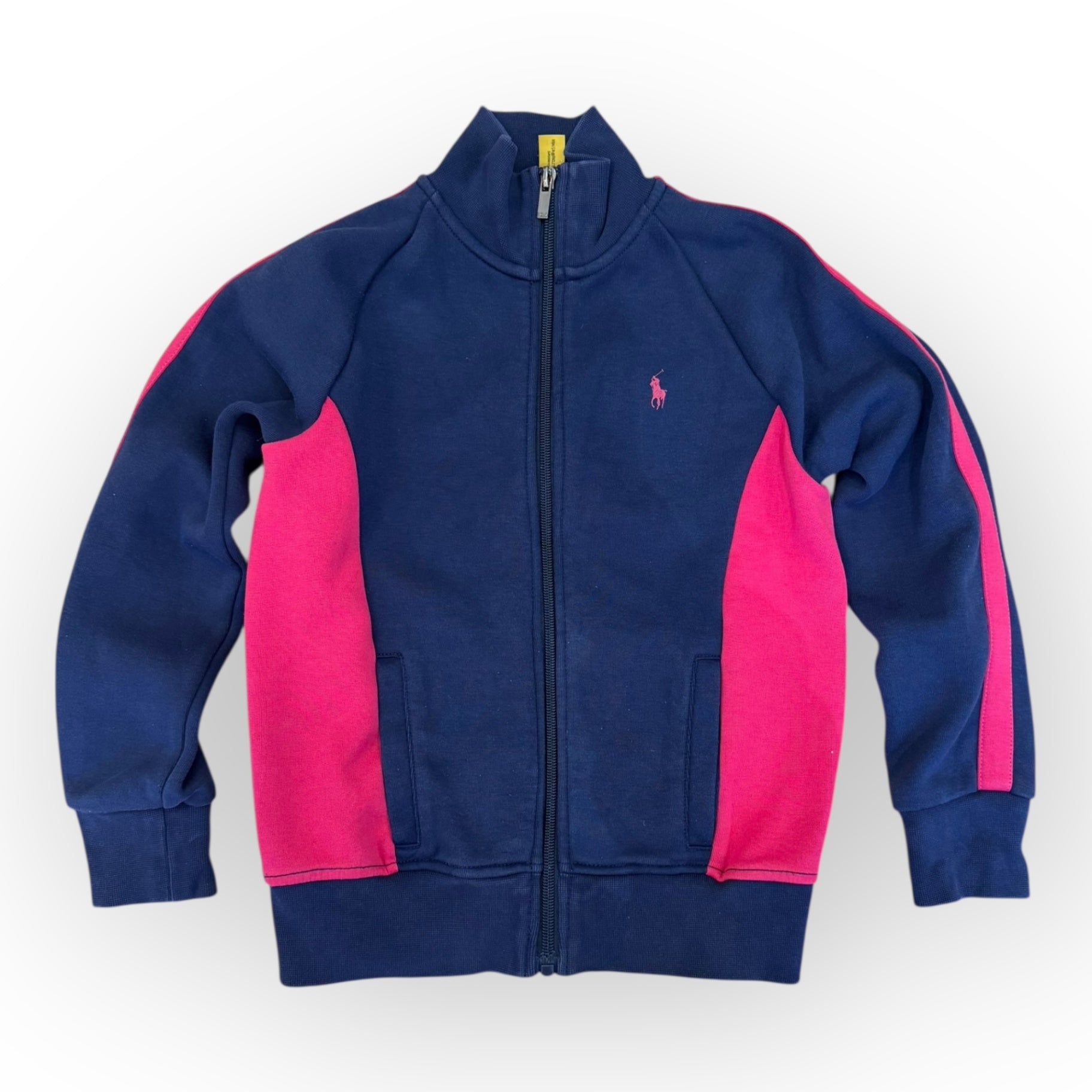 Sweatshirt Zip Dunkelblau und Pink Gr.122 | Polo Ralph Lauren