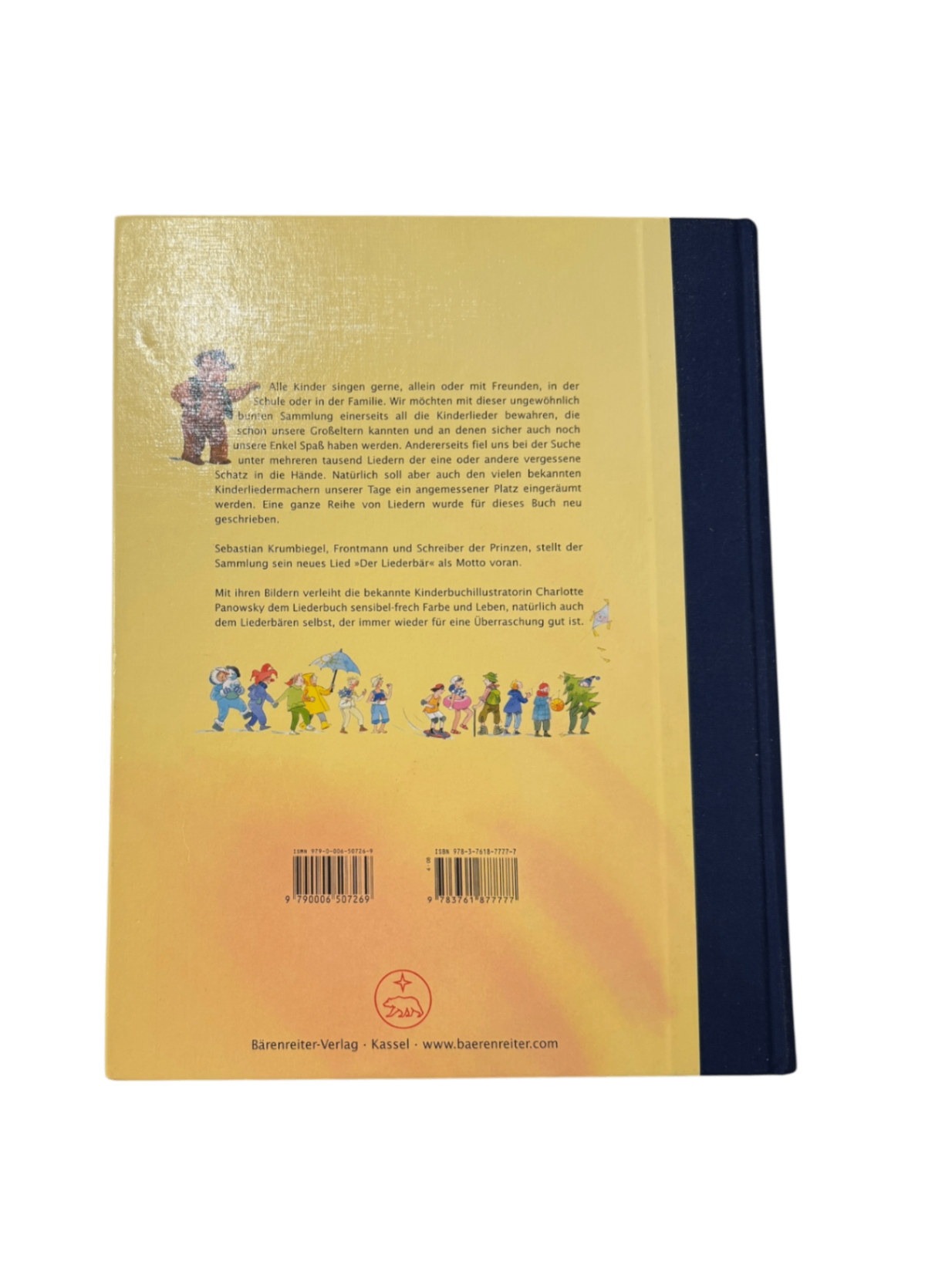 Buch "Der Liederbär" Gelb mit blauer Rückenpartie Gr. | Bärenreiter-Verlag