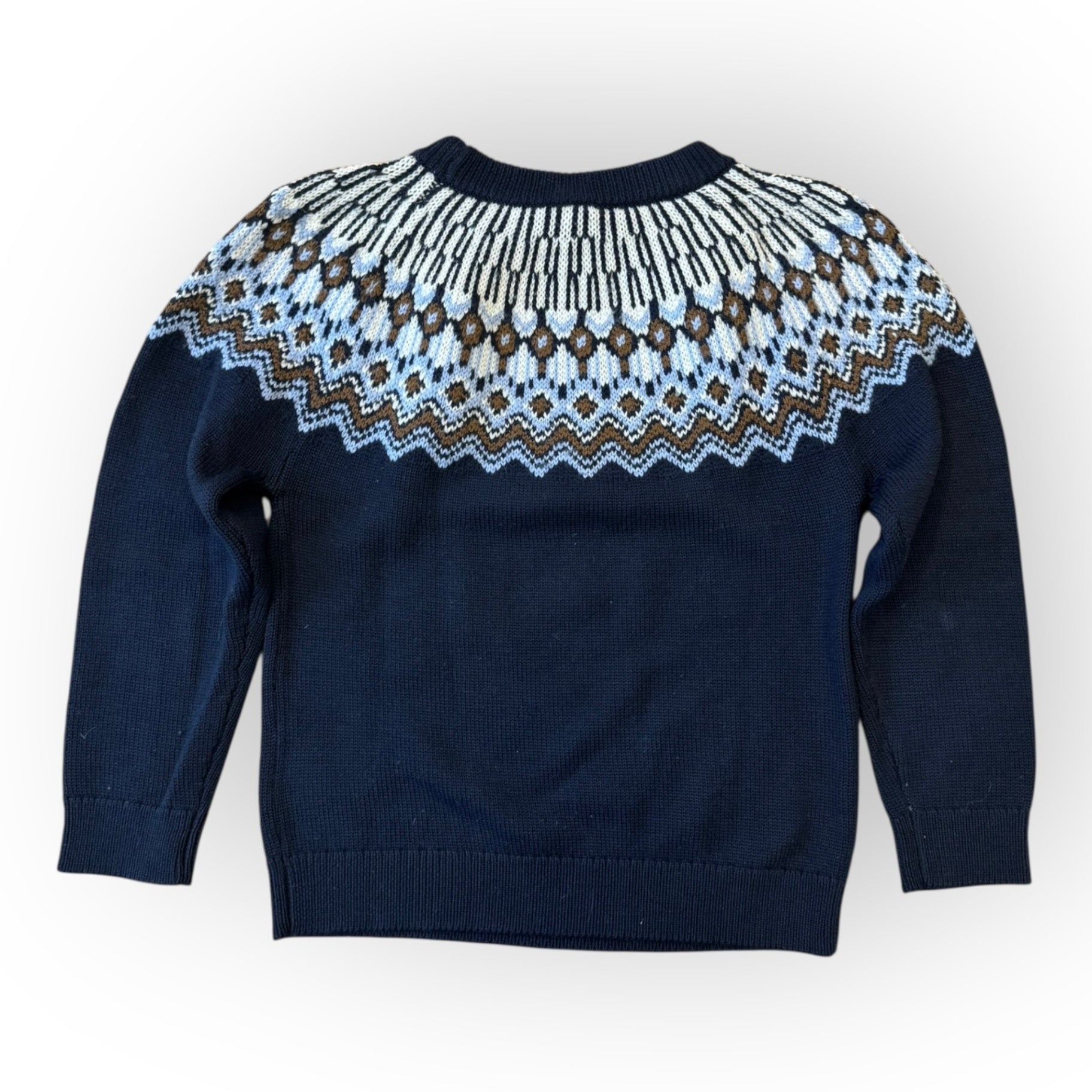 Fair Isle Pullover dunkelblau Gr.116 | FUB