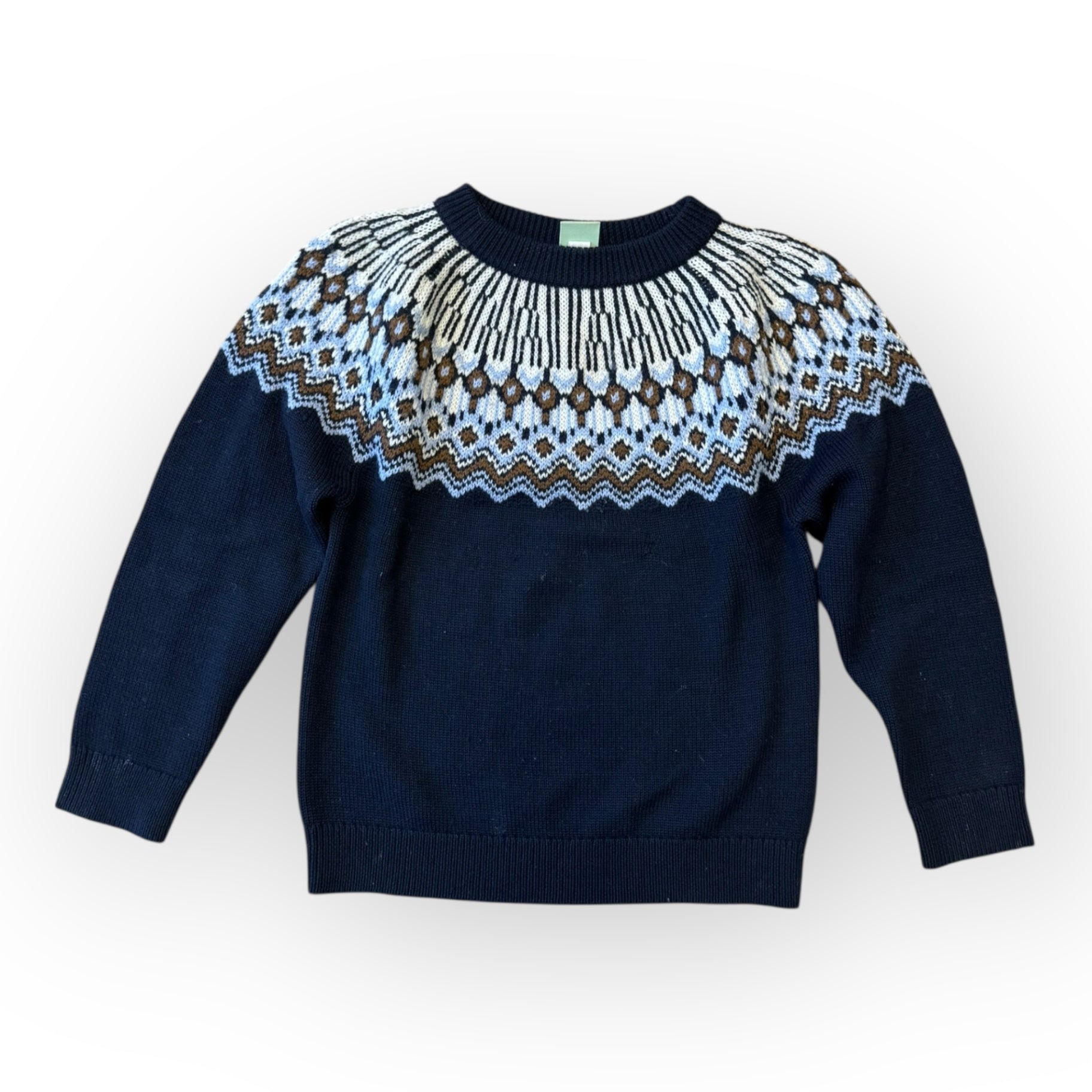 Fair Isle Pullover dunkelblau Gr.116 | FUB