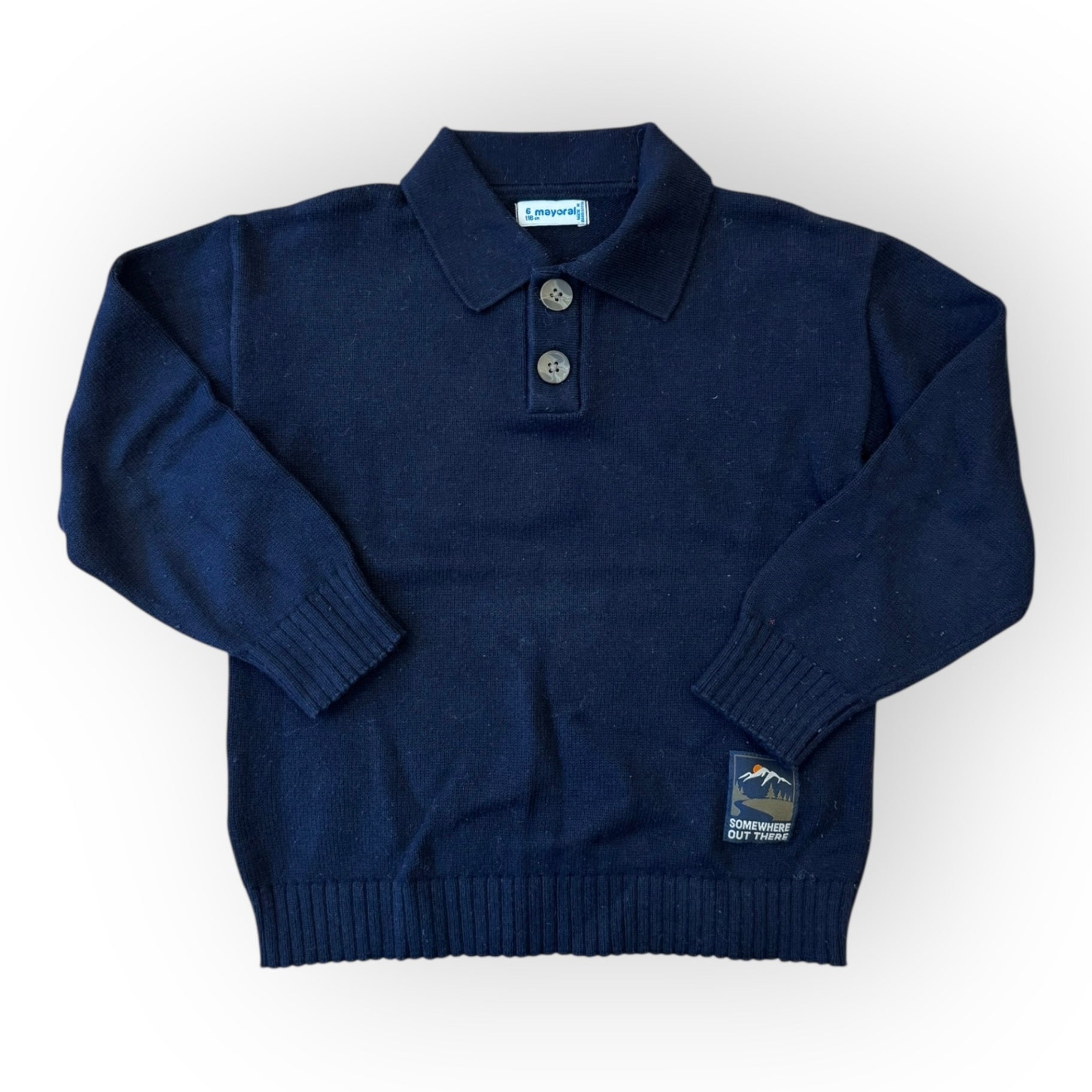 Pullover mit Polo-Kragen Dunkelblau Gr.116 | Majoral