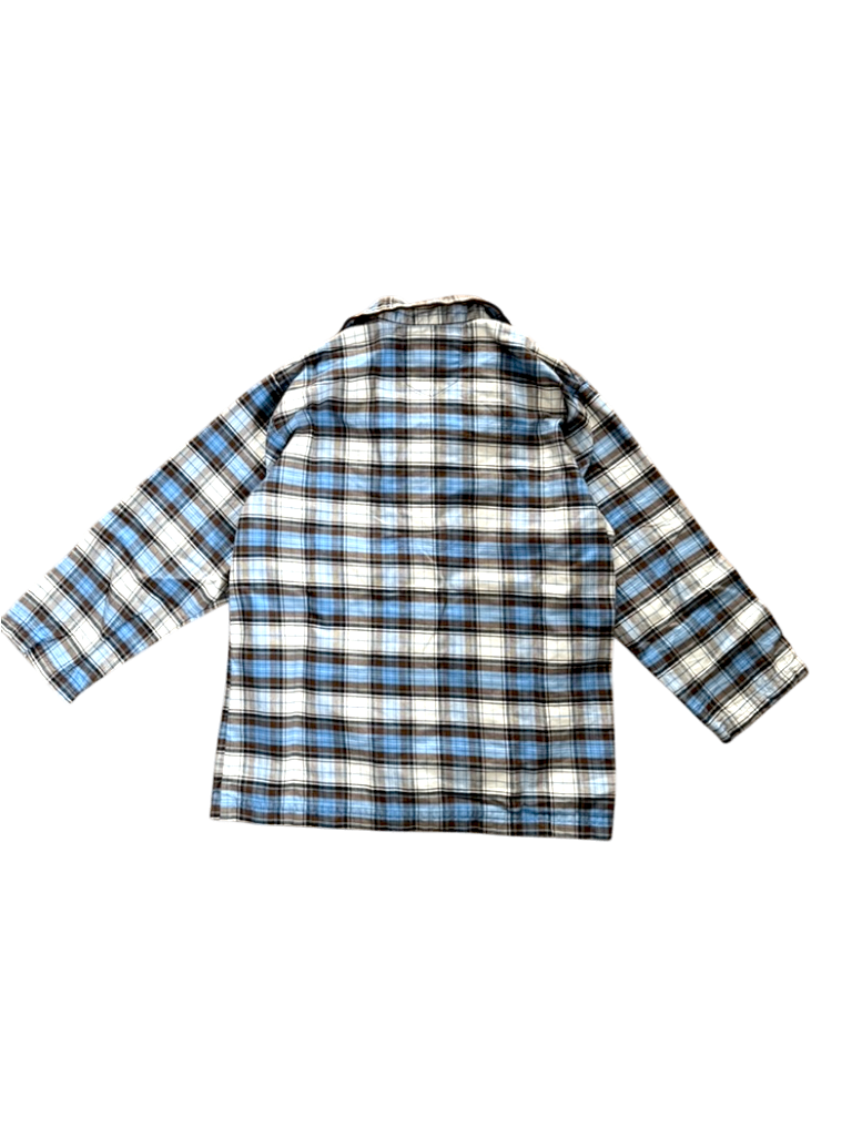 Pyjama blau kariert Gr.128/134 | Tavolinchen