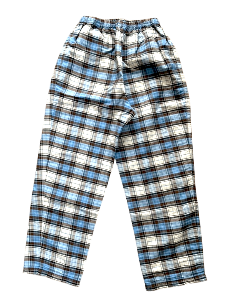 Pyjama blau kariert Gr.128/134 | Tavolinchen