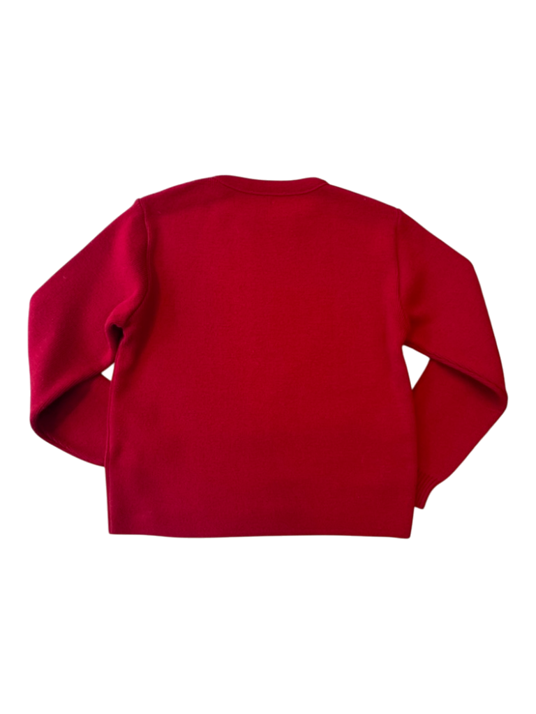 Pullover Rundhals 100% Wolle Rot Gr.10 | Armor Lux