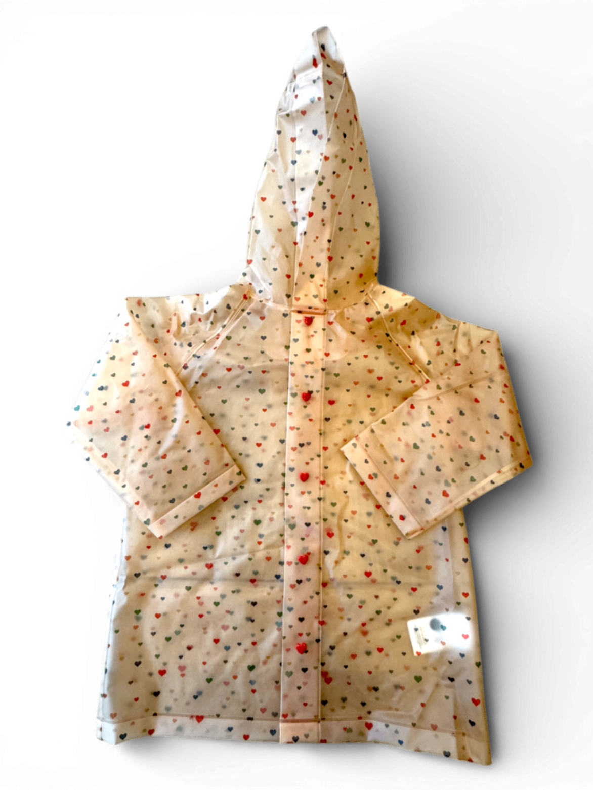 Regenmantel transparent mit Herzchen Gr.104 | konges slojd