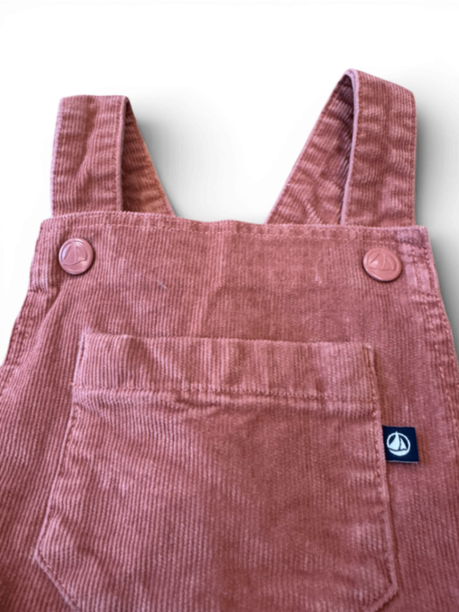 Latz-Kleid aus Feincord Rosa Gr.104/110 | Petit Bateau