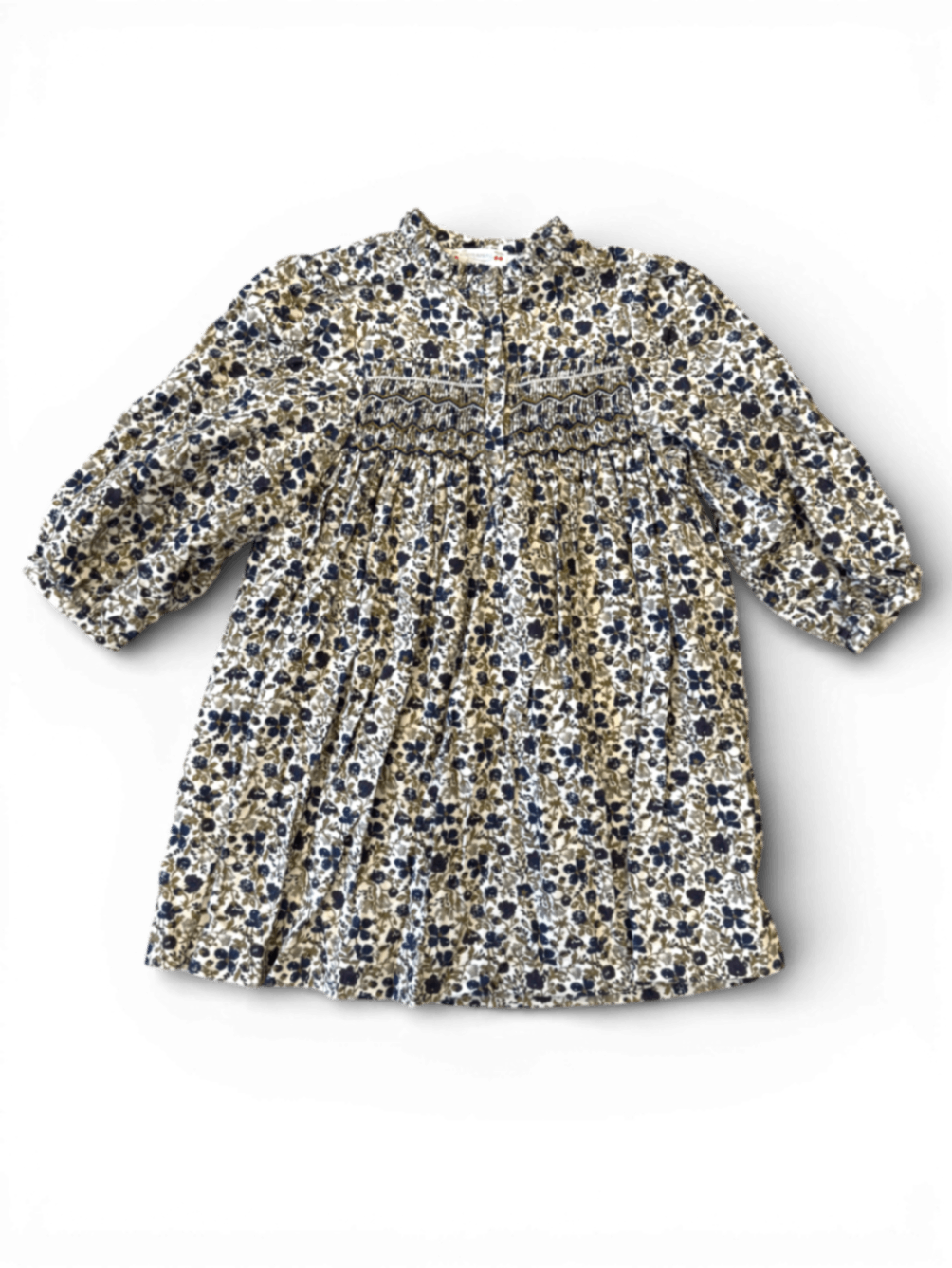 Cord-Kleid mit Blumen-Print Gr.98/104 | Bonpoint