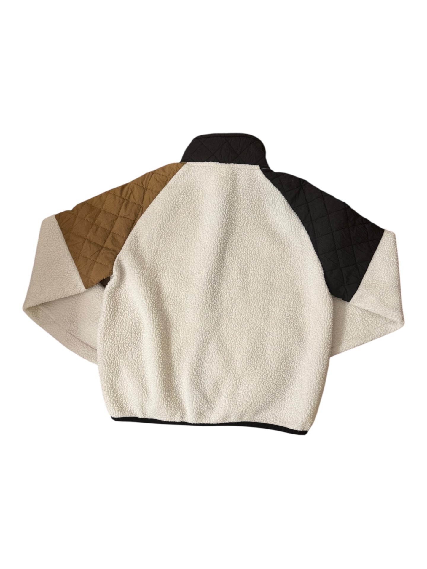 Fleecejacke Jungs Creme, Dunkelbraun, Schwarz Gr.134 | h&m