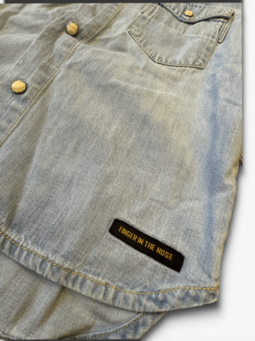 Jeanshemd Hellblau Gr.122 | Finger in the Nose