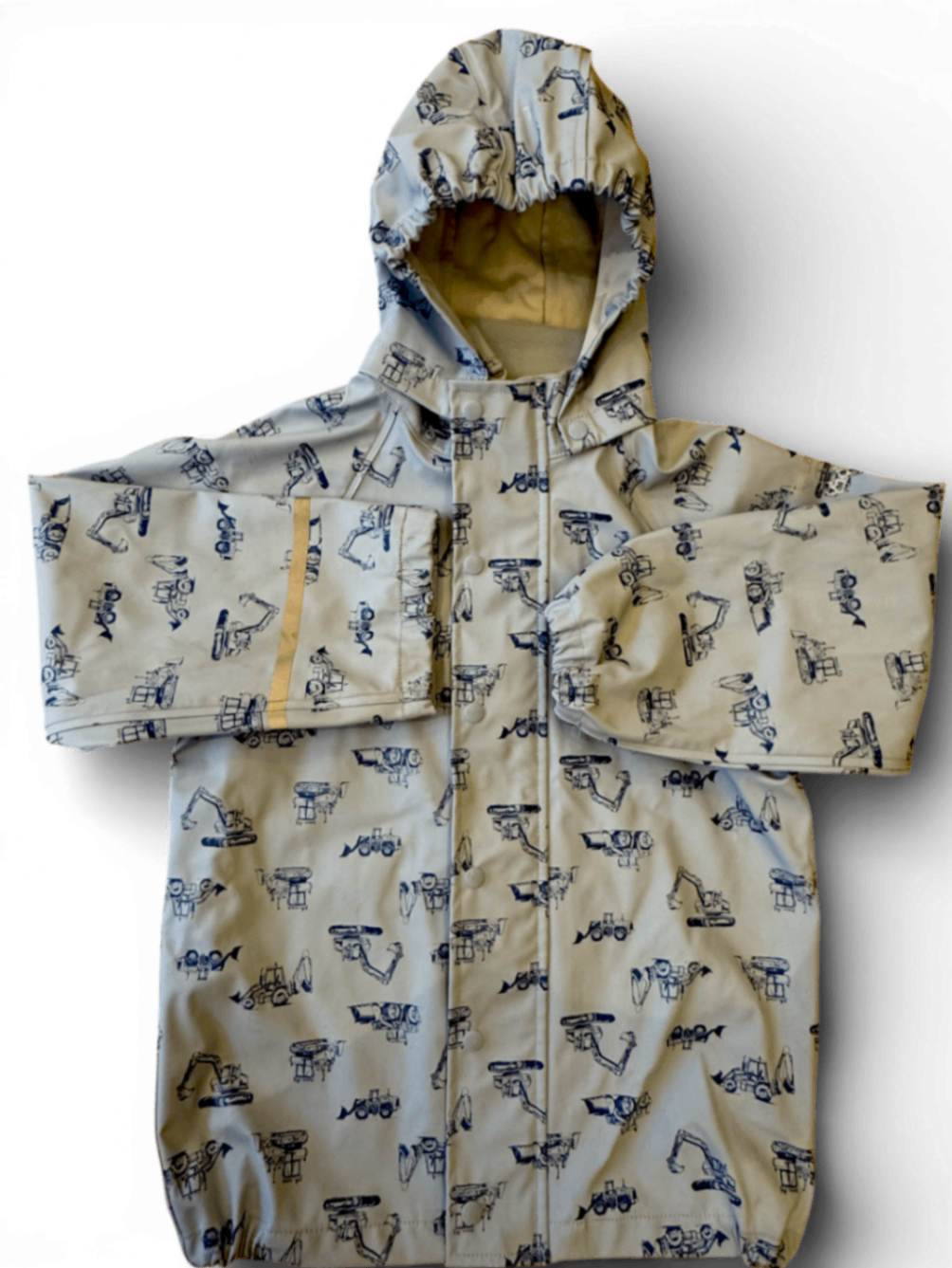 Regenjacke Hellblau mit Bagger-Motiv Gr.122/128 | CeLaVi