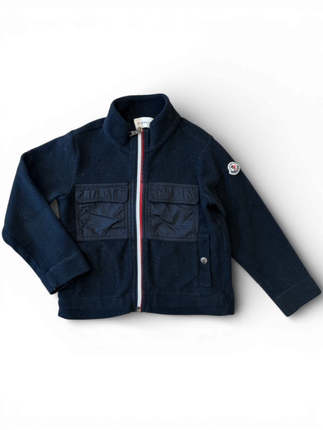 Fleece Jacke mit Zipper Dunkelblau Gr.98/104 | Moncler