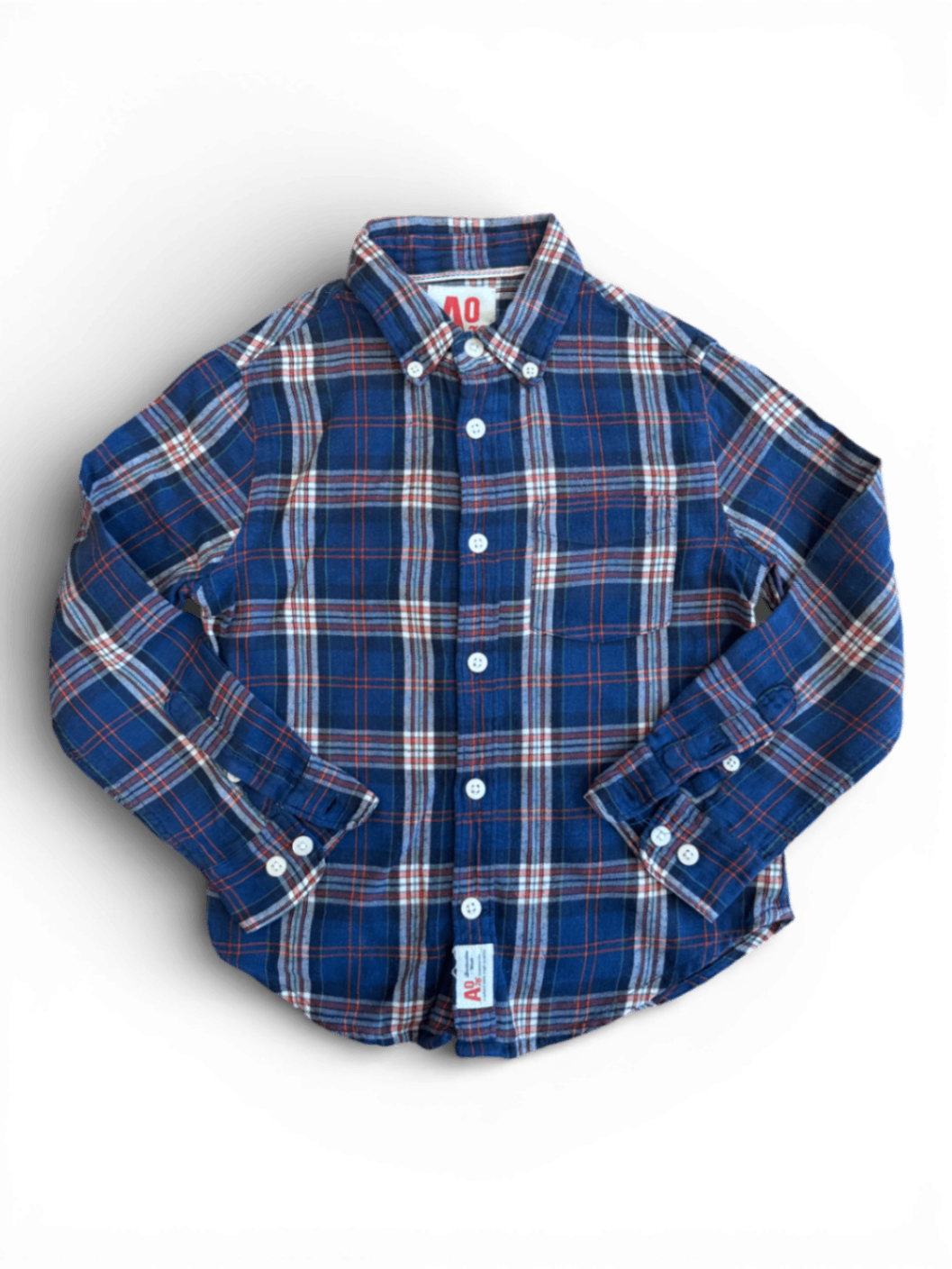 Hemd Blau mit Rot und Weiß Karo Gr.104 | AO76